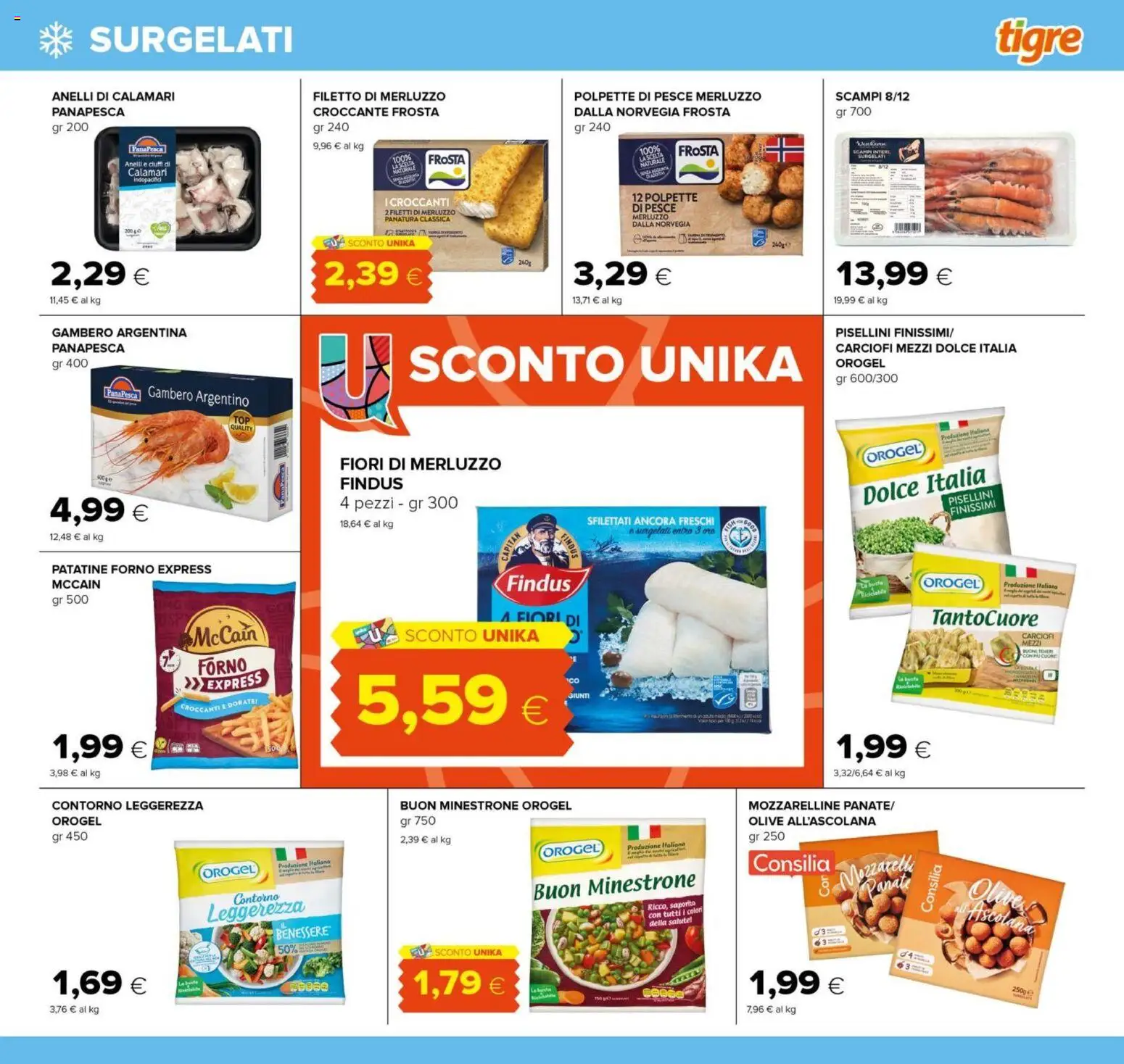 Volantino Tigre del 30.11.2025 | Pagina: 17 | Prodotti: Minestrone, Merluzzo, Patatine, Carciofi