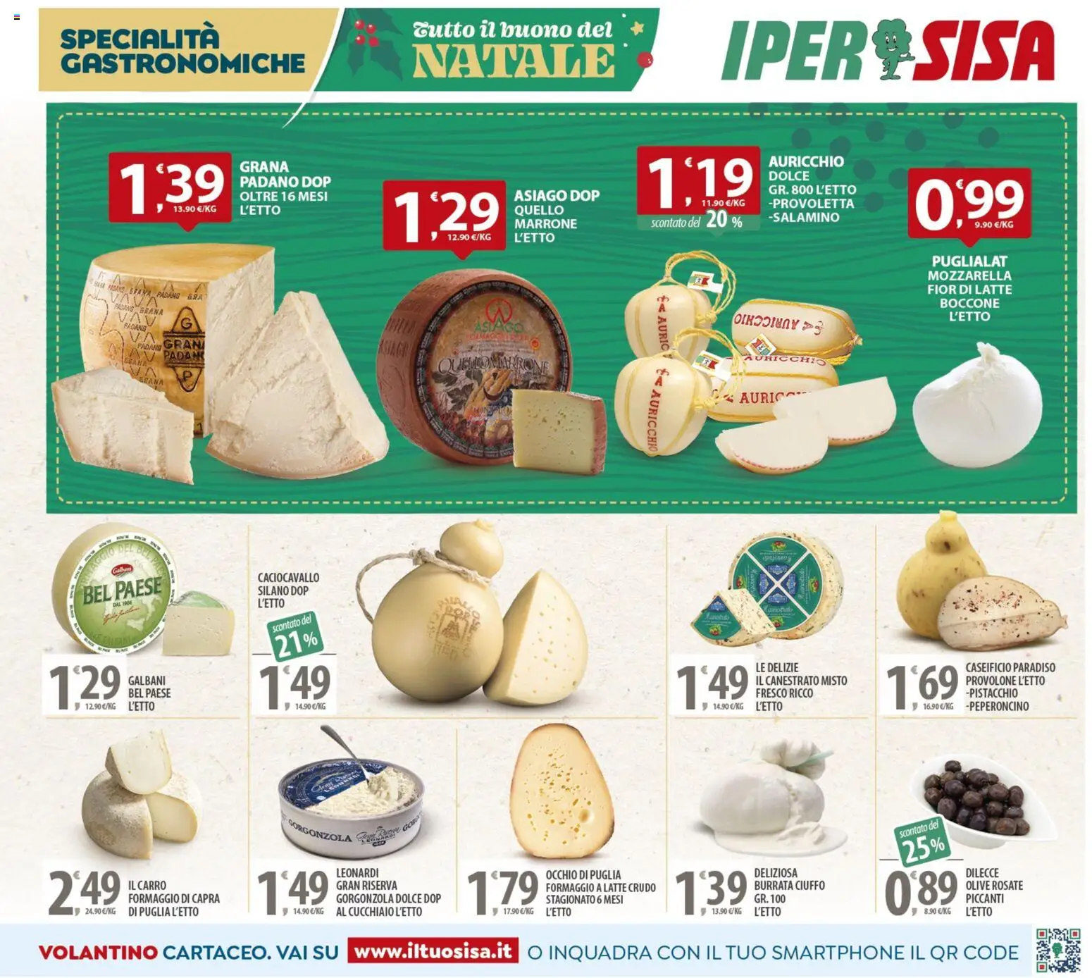 Volantino SISA del 16.12.2025 | Pagina: 7 | Prodotti: Mozzarella, Latte, Olive, Smartphone