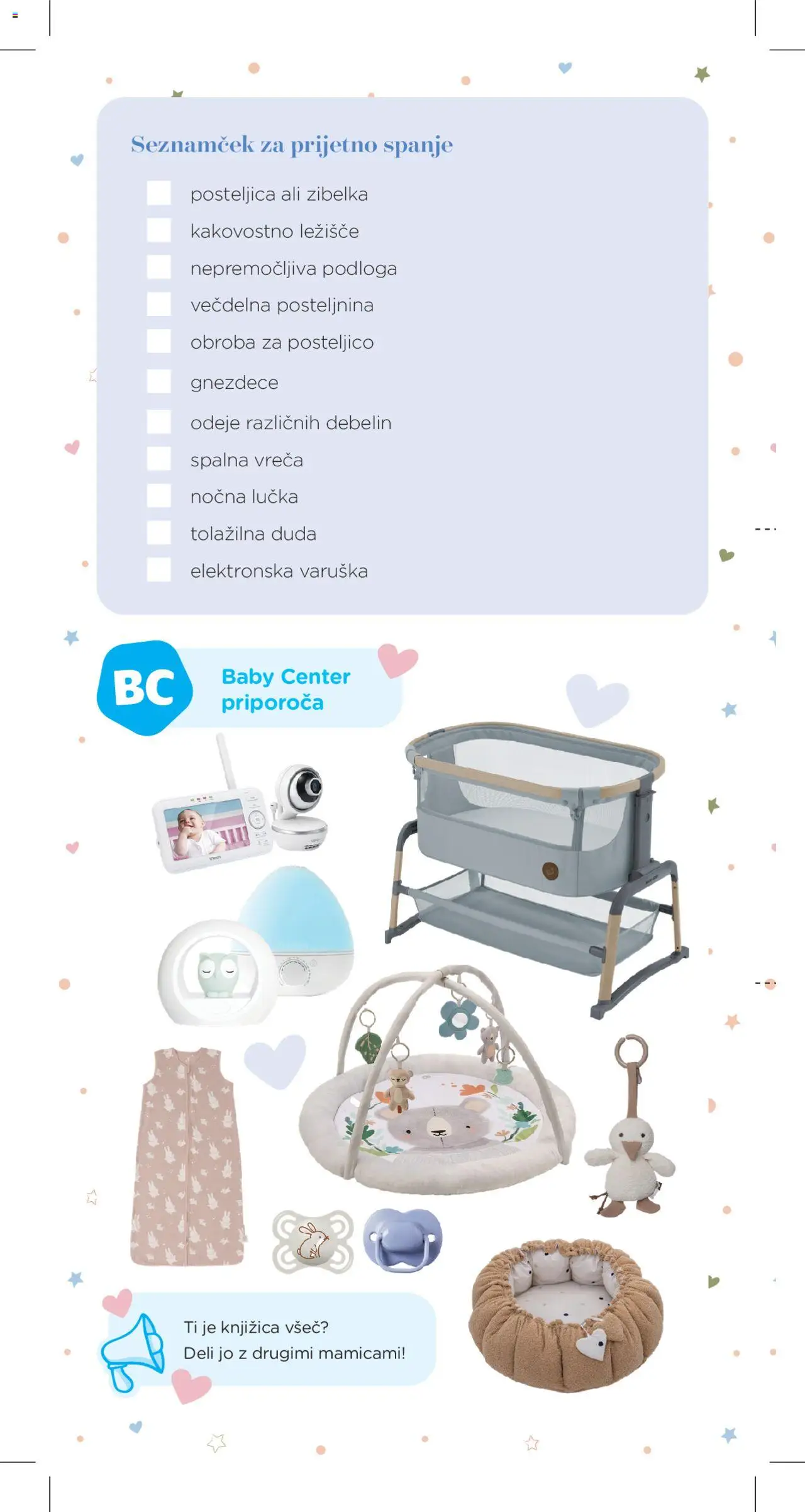 Baby center katalog nosečka │ velja od 01.07.2025 | Stran: 36 | Izdelki: Ležišče, Posteljnina, Podloga