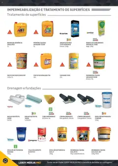 Pré-visualização Leroy Merlin Catálogo válido de 18.11.2024 | Página: 32 | Produtos: Isolamento, Argamassa, Drenante