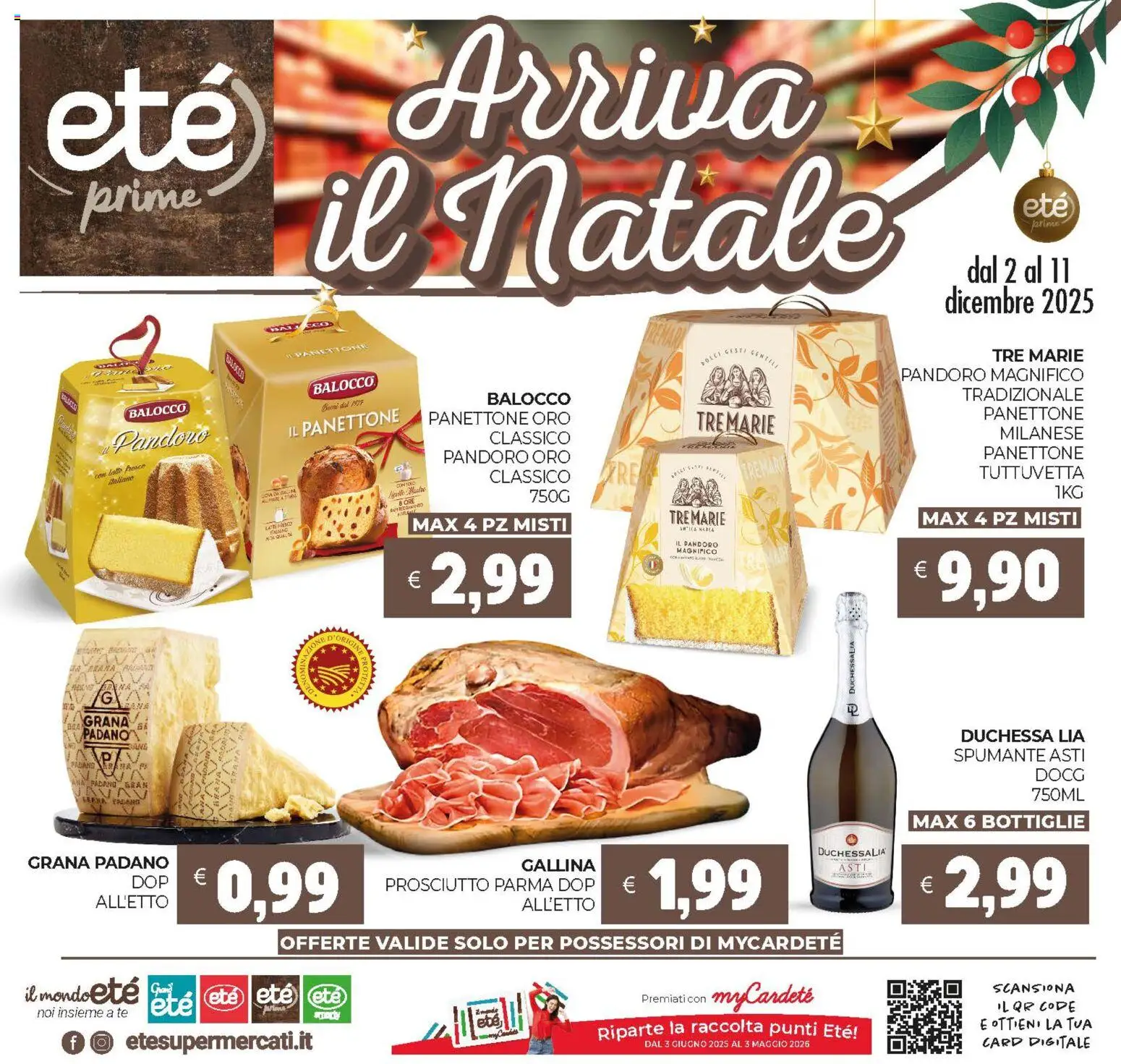 Volantino Eté del 02.12.2025 | Pagina: 1 | Prodotti: Pesce, Tè, Prosciutto, Grana Padano