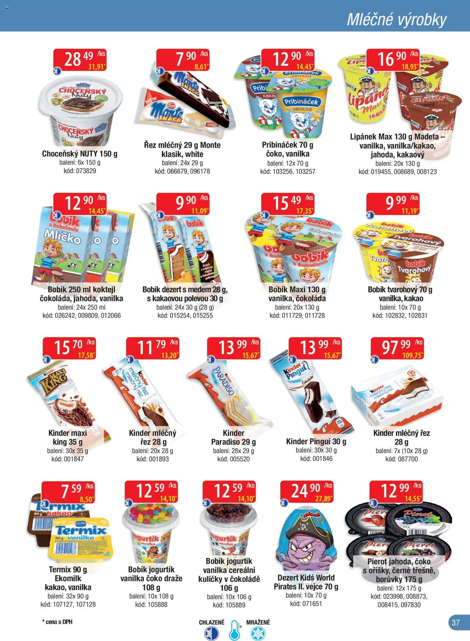 Astur & Qanto leták - Velkoobchod fresh 04/2026 od 01.04.2026 | Strana: 37 | Produkty: Lipánek, Pribináček, Borůvky, Termix