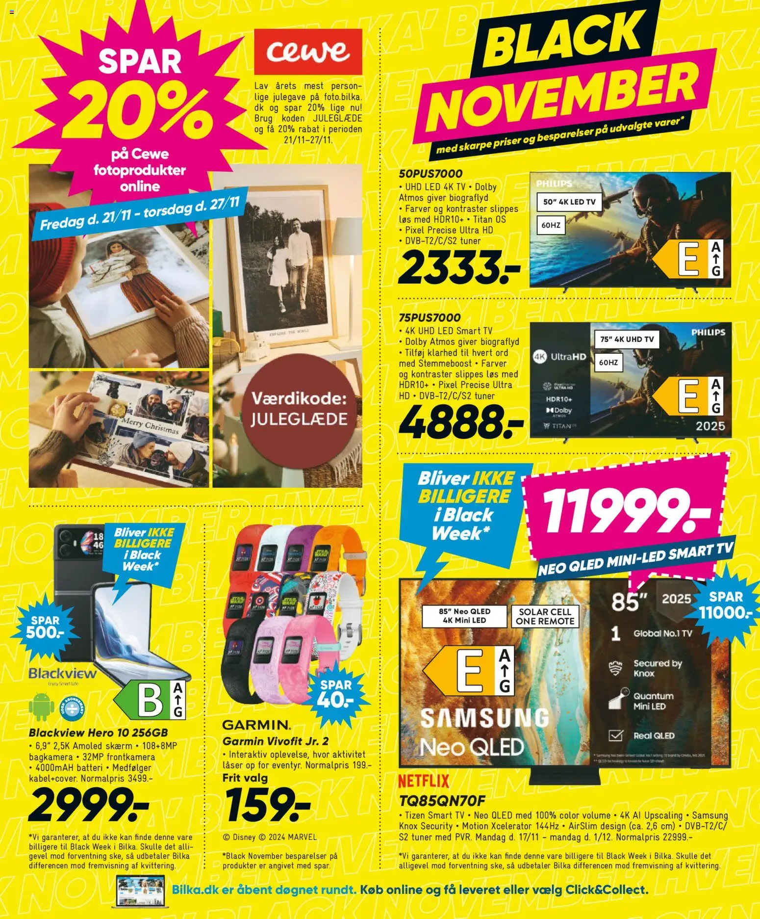 Bilka tilbudsavis – gyldig fra 21.11.2025 | Side: 20 | Produkter: Skærm, Smart TV, TV, Batteri