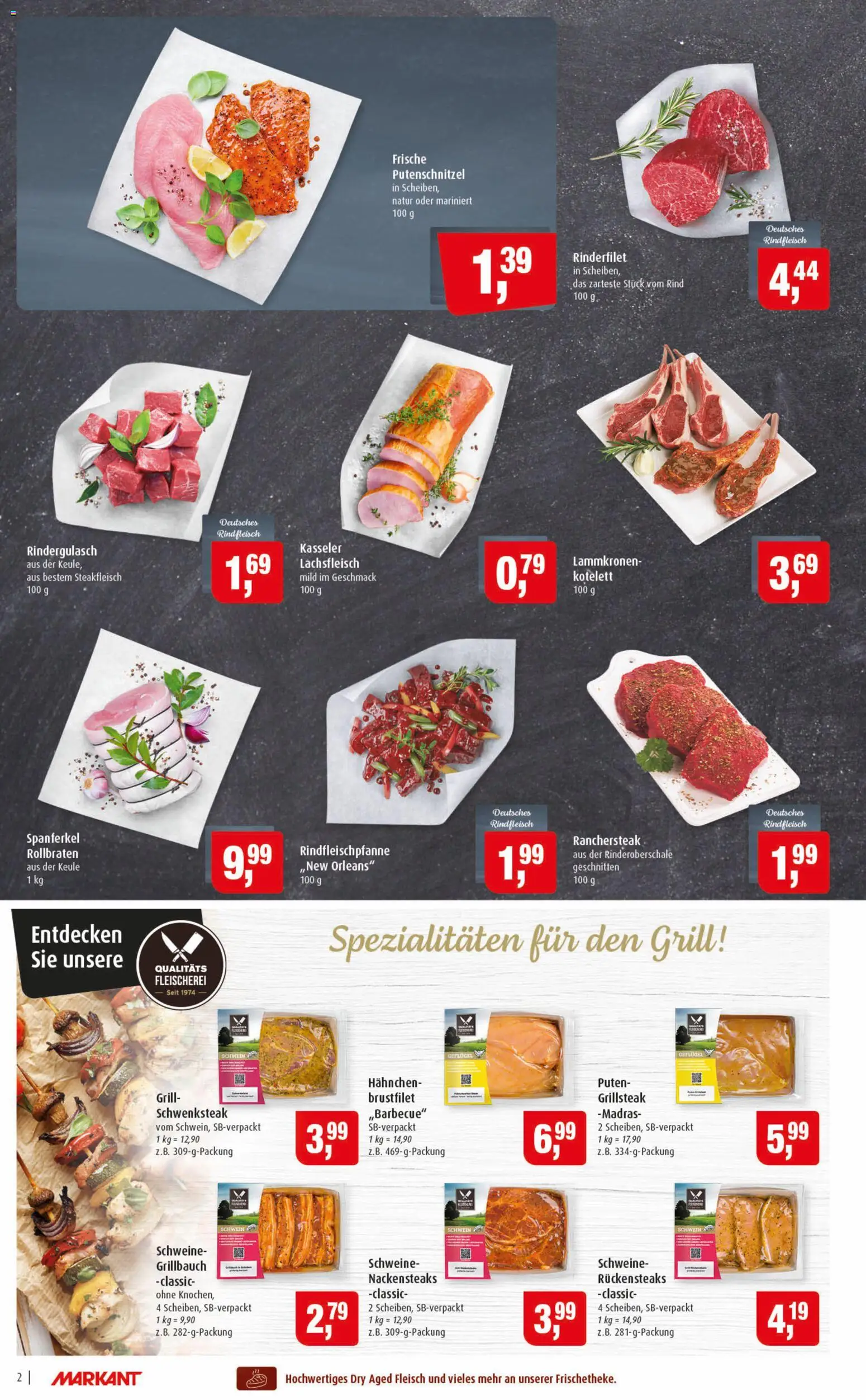 Markant Prospekt 	 – gültig ab 27.04.2026 | Seite: 2 | Produkte: Nackensteaks, Grill, Rindfleisch, Fleisch