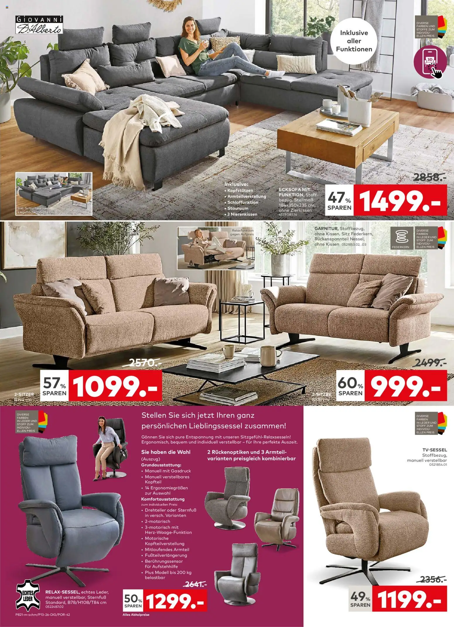 Porta! Prospekt Super Spar Tage Aachen – gültig ab 16.03.2026 | Seite: 6 | Produkte: Ecksofa, Kissen