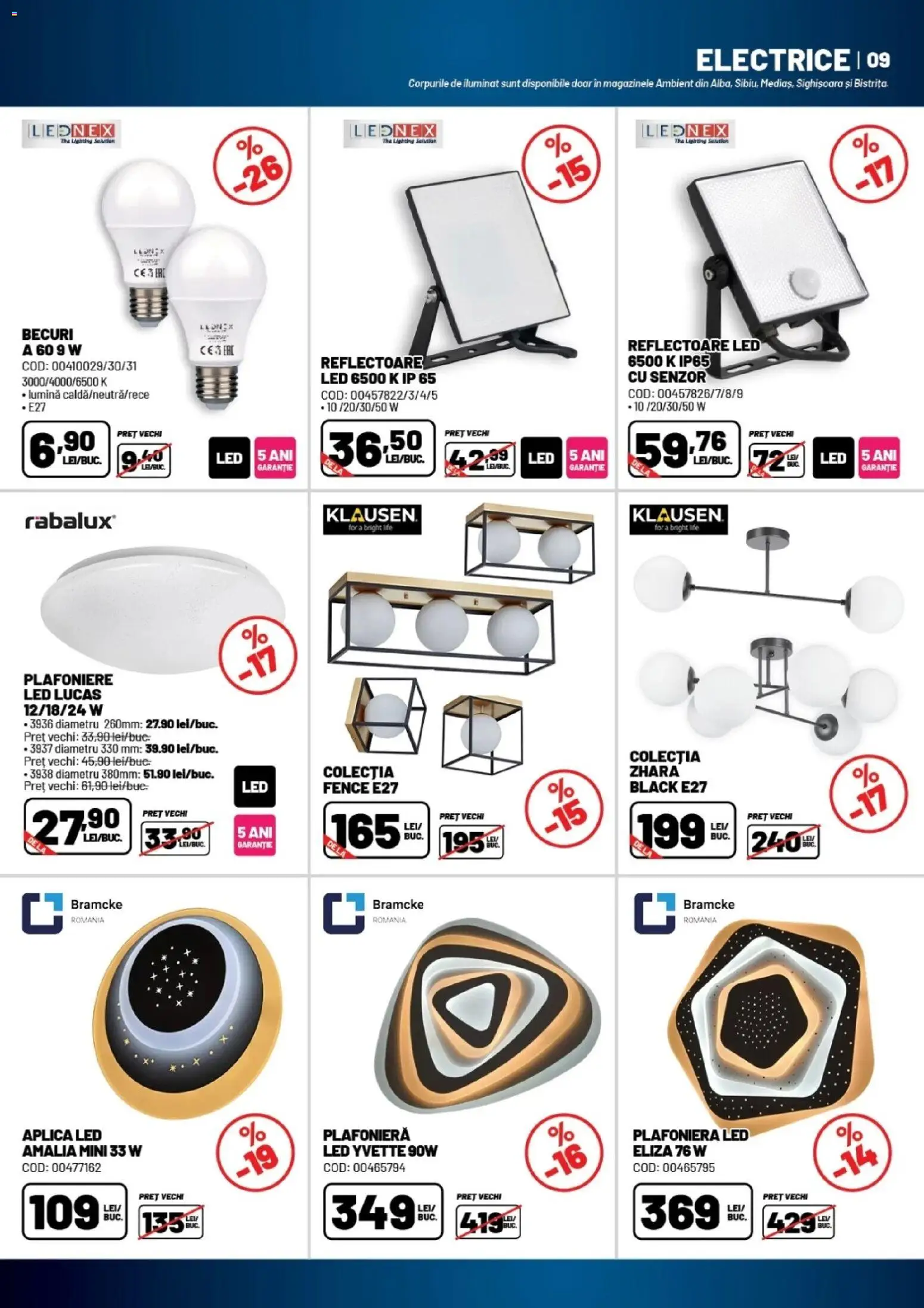 Noul catalog Ambient – valabil de la 27.01.2026 | Pagină: 9 | Produse: Tavuk suyu, Plafonieră, Babak