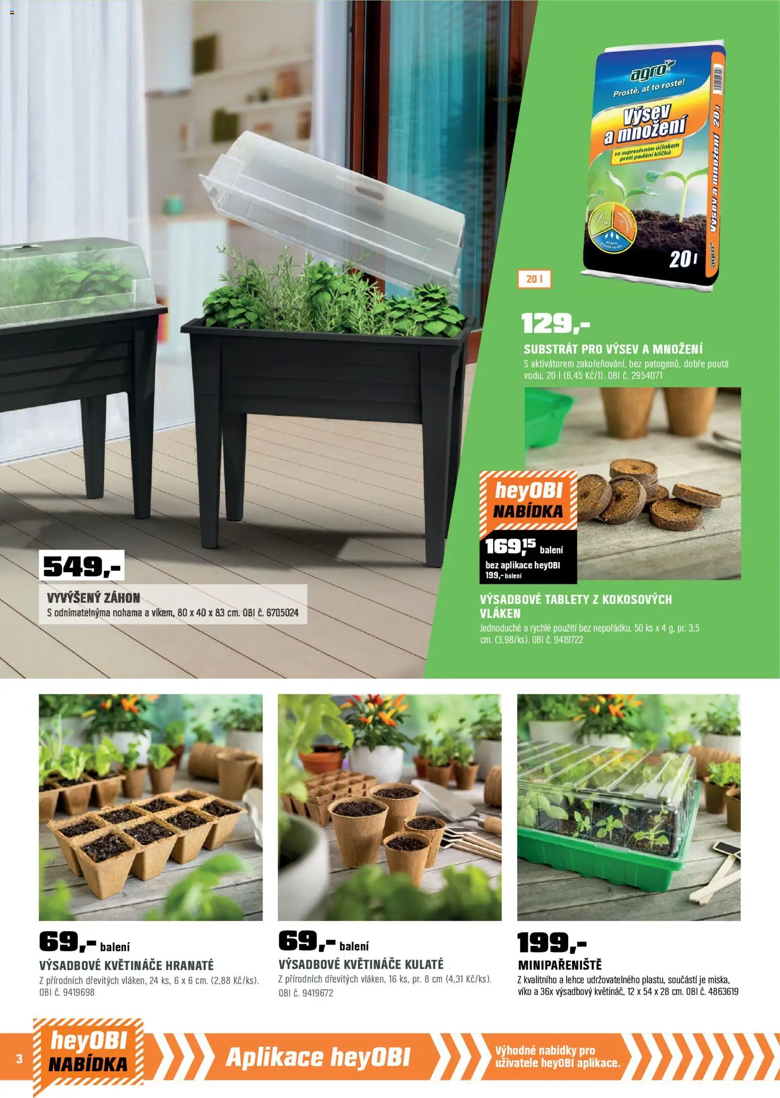 OBI leták - Bobří síla v akci od 01.02.2026 | Strana: 4 | Produkty: Minipařeniště, Květináče, Substrát, Vyvýšený záhon