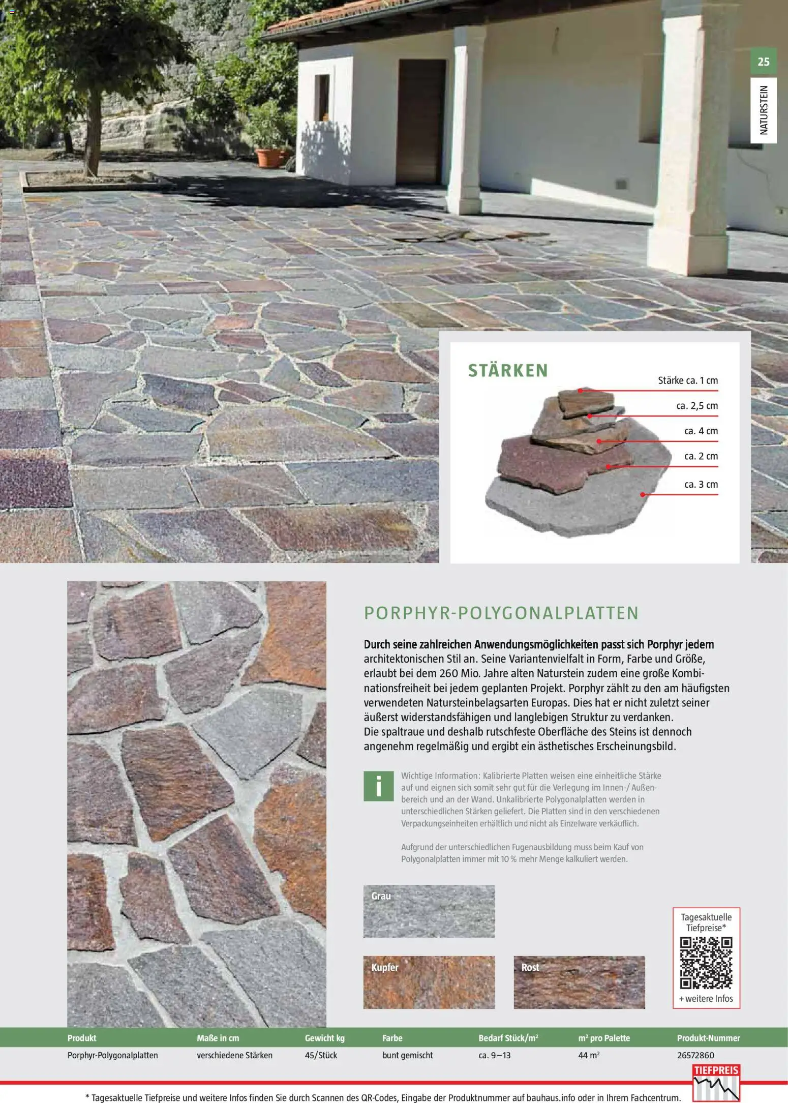 Bauhaus Gartenbaumaterialien gültig ab 01.04.2026 | Seite: 25 | Produkte: Gewicht