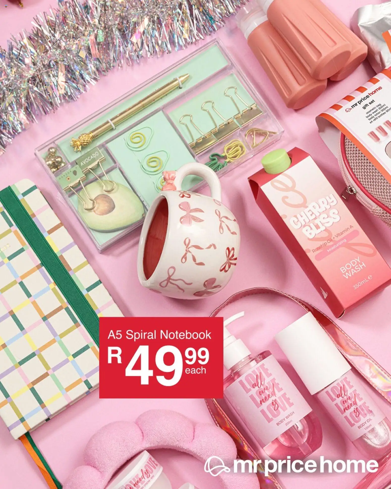 New MRP Home catalogue – valid from 04.11.2025 | Page: 4 | Products: Notebook, Oil, Body wash, Lotion