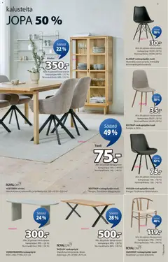 JYSK-mainoslehti voimassa 12.03.2026 alkaen | Sivu: 3 | Tuotteet: Vitriini, Kangas, Tuoli