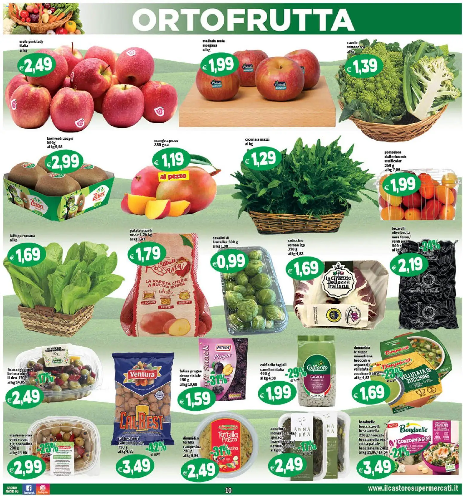 Volantino Il Castoro del 17.03.2026 | Pagina: 10 | Prodotti: Zucca, Broccoli, Forno, Lattuga