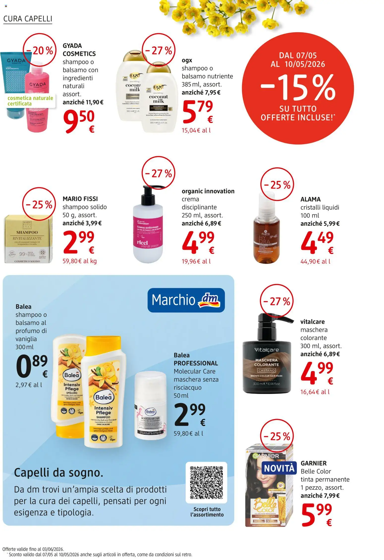 Volantino dm drogerie markt del 07.05.2026 | Pagina: 8 | Prodotti: Balsamo, Olio, The, Cocco