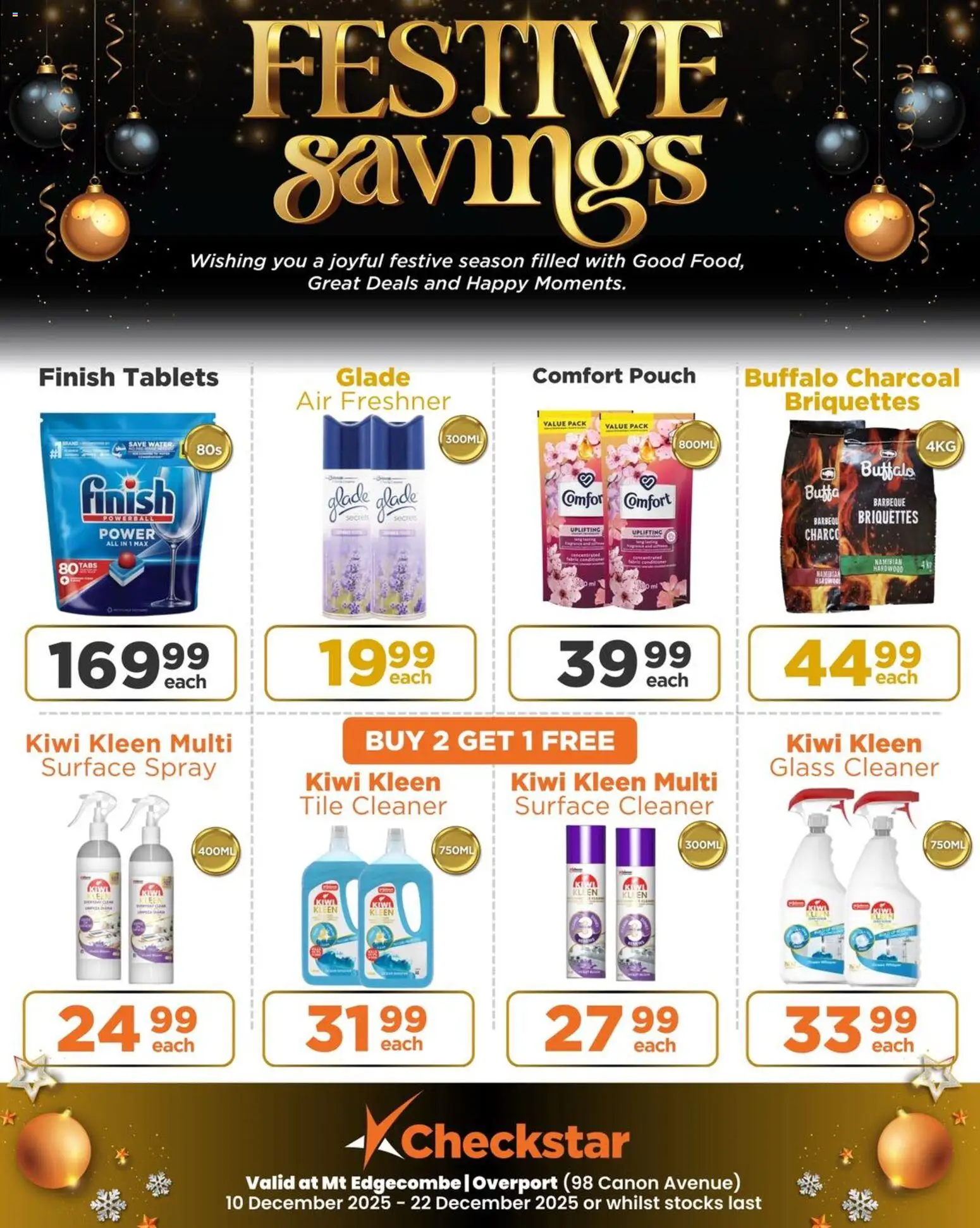 New Check Star catalogue – valid from 10.12.2025 | Page: 4 | Products: Surface cleaner, Kiwi, Water