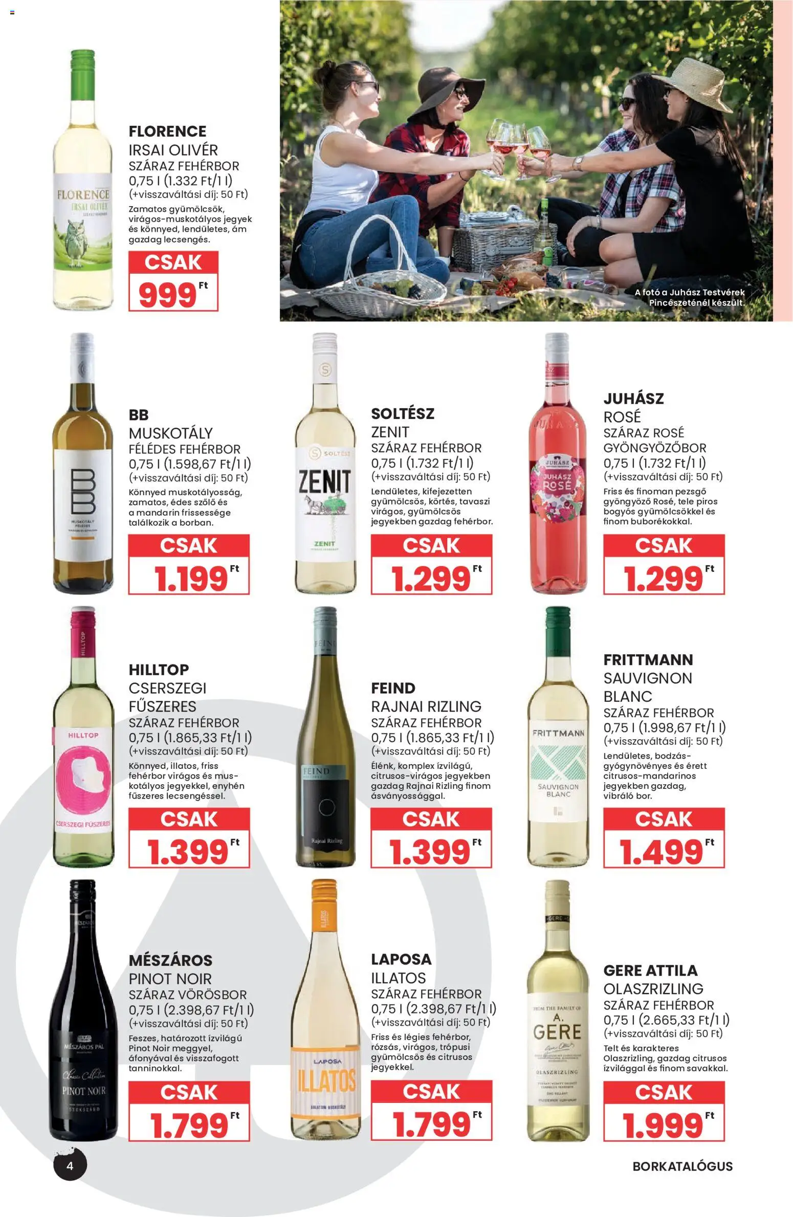 Spar akciós ujság - amely érvényes a következő dátumtól: 29.04.2026 | Oldal: 4 | Termékek: Szőlő, Gyöngyözőbor, Vörösbor, Mandarin