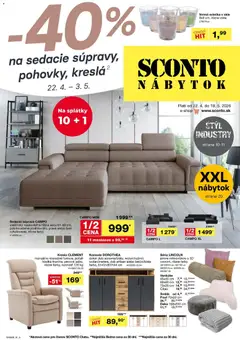 Sconto nábytok leták platný od 22.04.2026