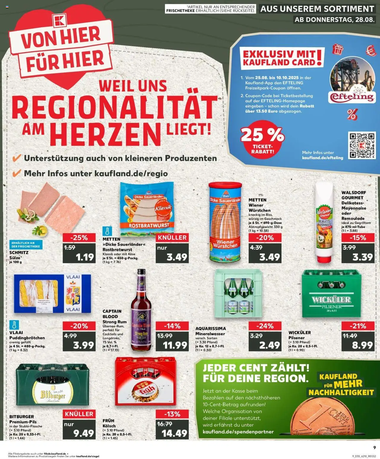 Kaufland prospekt Alsdorf	 – gültig ab 31.08.2025 | Seite: 20 | Produkte: Wiener wurstchen, Käse, Mineralwasser, Mayonnaise