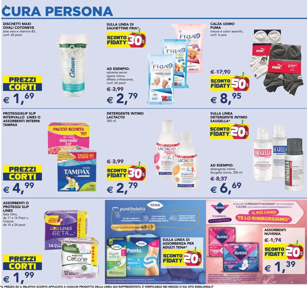 Volantino Esselunga S del 11.09.2025 | Pagina: 12 | Prodotti: Detergente intimo, Tè, Intimo, Aloe vera