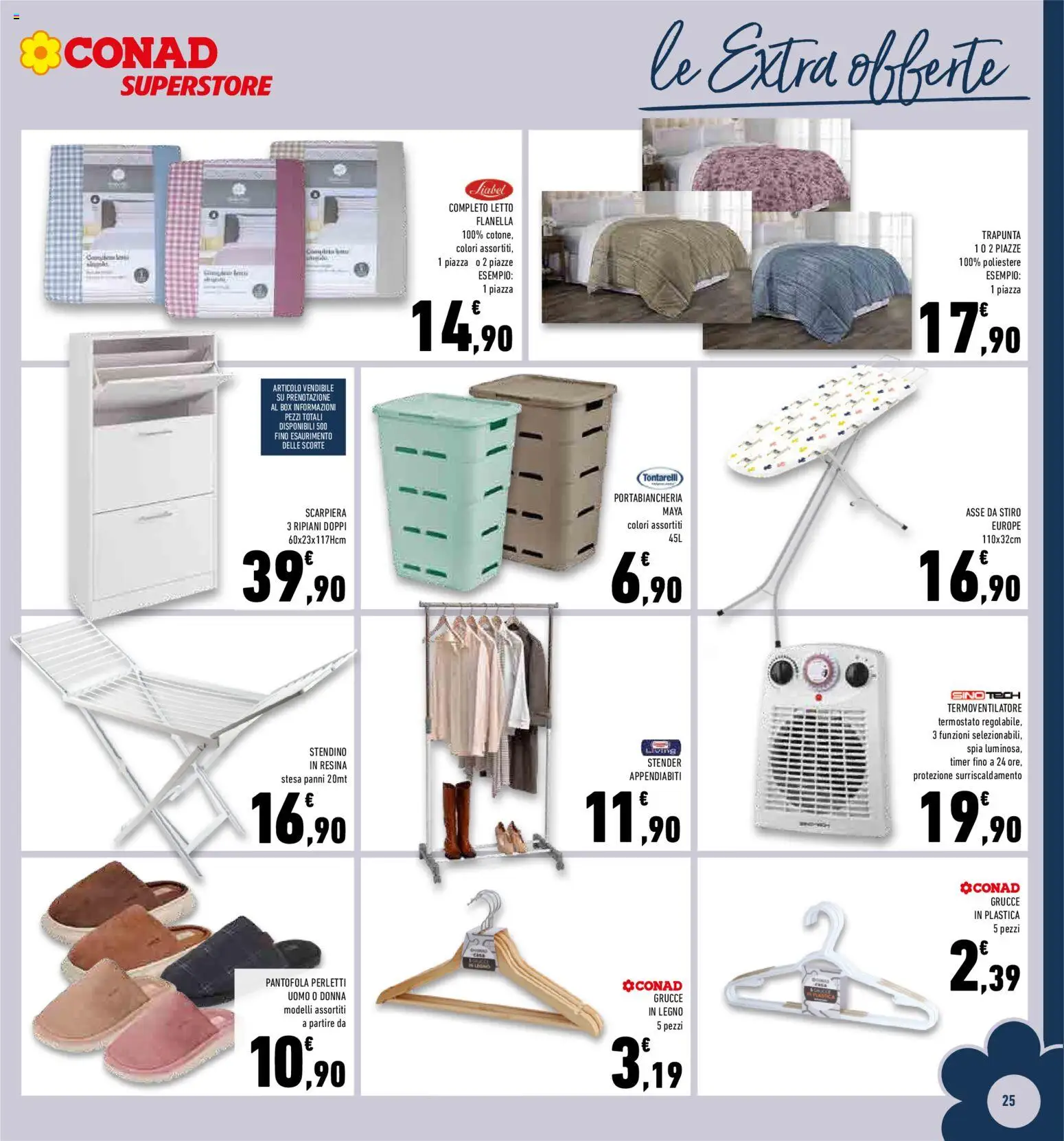 Volantino Conad del 27.12.2025 | Pagina: 25 | Prodotti: Stendino, Appendiabiti, Grucce, Portabiancheria