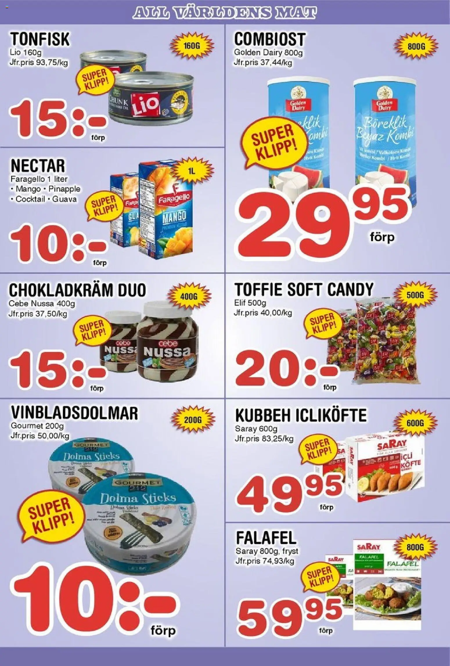 Nya Pulsen reklamblad aktuell från 17.11.2025 | Sida: 15 | Produkter: Falafel, Tonfisk, Mango