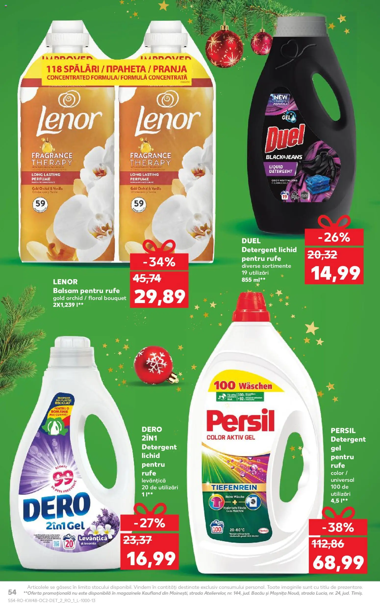 Noul catalog Kaufland – valabil de la 26.11.2025 | Pagină: 54 | Produse: Balsam, Yorgan, Detergent