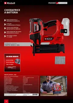 Anteprima del volantino Einhell volantino Elettroutensili  valido a partire dal 17.03.2026 | Pagina: 50 | Prodotti: Chiodi, Scatola, Batteria, Caricabatterie