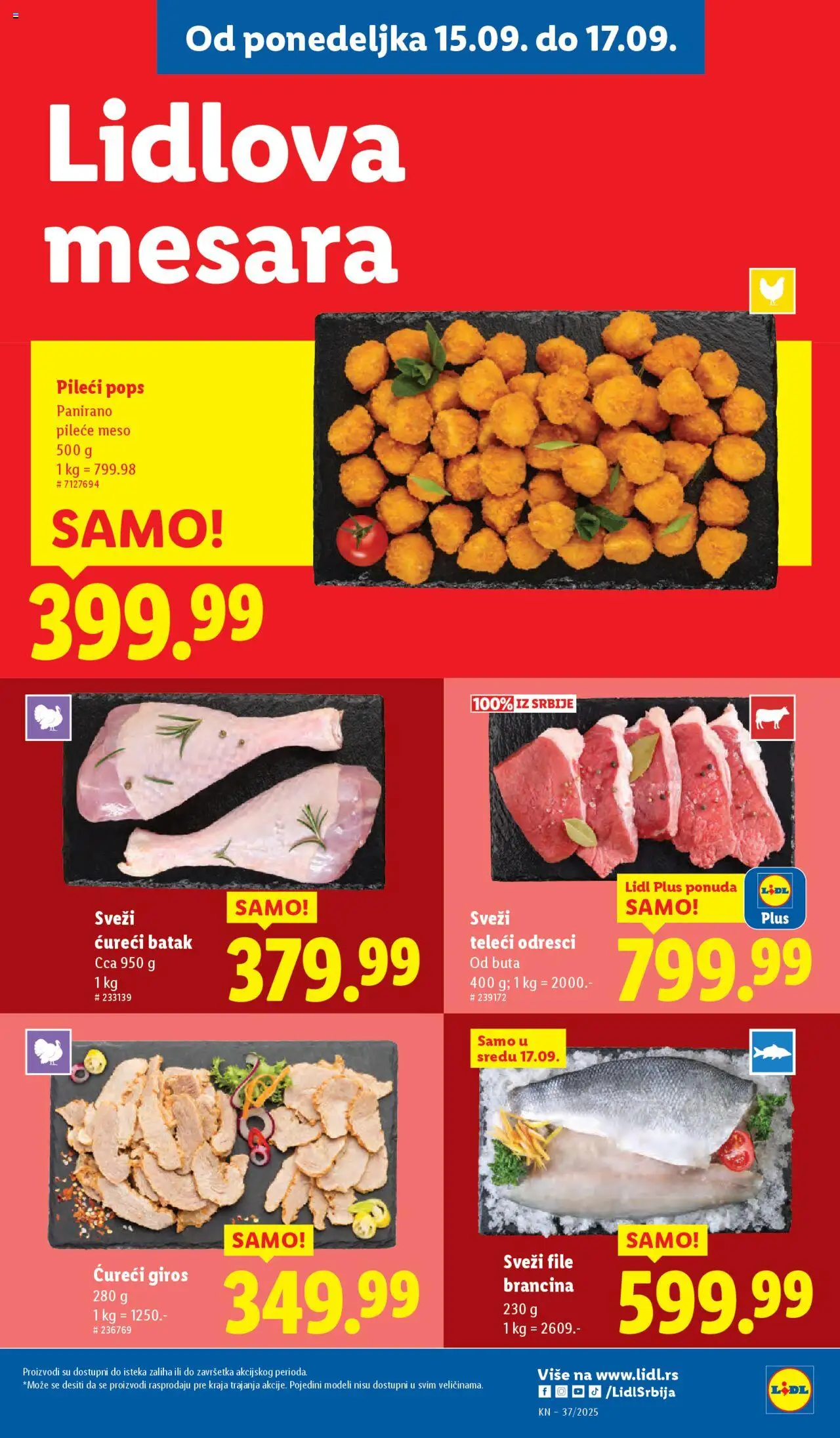 Lidl katalog - važi od 11.09.2025 | Strana: 53 | Proizvode: Pileće meso, Ćureći batak