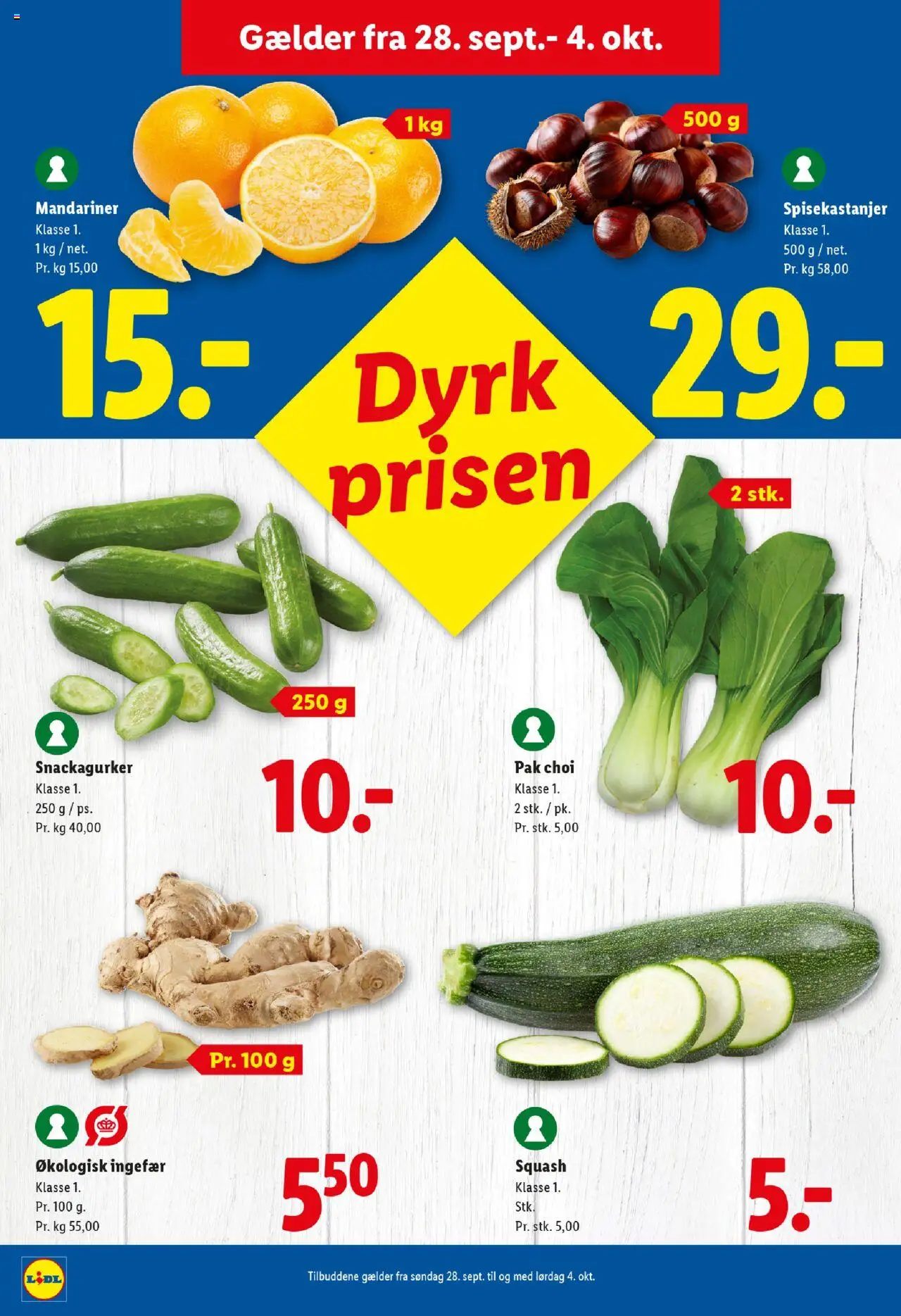 Lidl tilbudsavis – gyldig fra 02.10.2025 | Side: 17 | Produkter: Ingefær, Mandariner, Squash