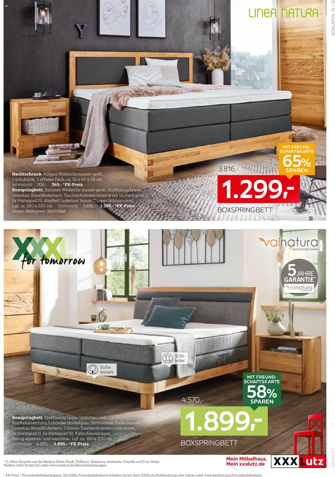 XXXL Lutz Betten Spezial - gültig ab dem 18.08.2025 | Seite: 15 | Produkte: Boxspringbett, Topper