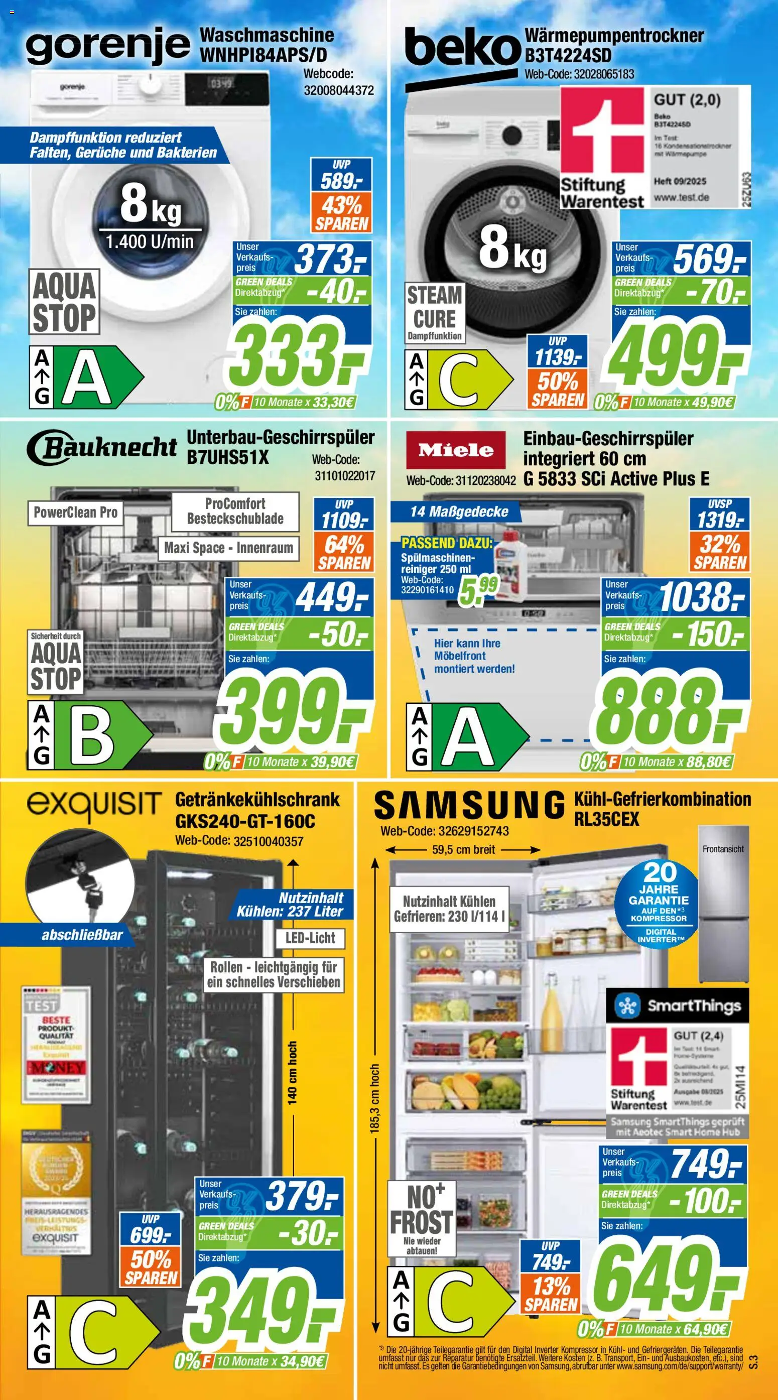 Expert Prospekt 	 – gültig ab 19.01.2026 | Seite: 3 | Produkte: Miele, Gorenje, Waschmaschine, Samsung