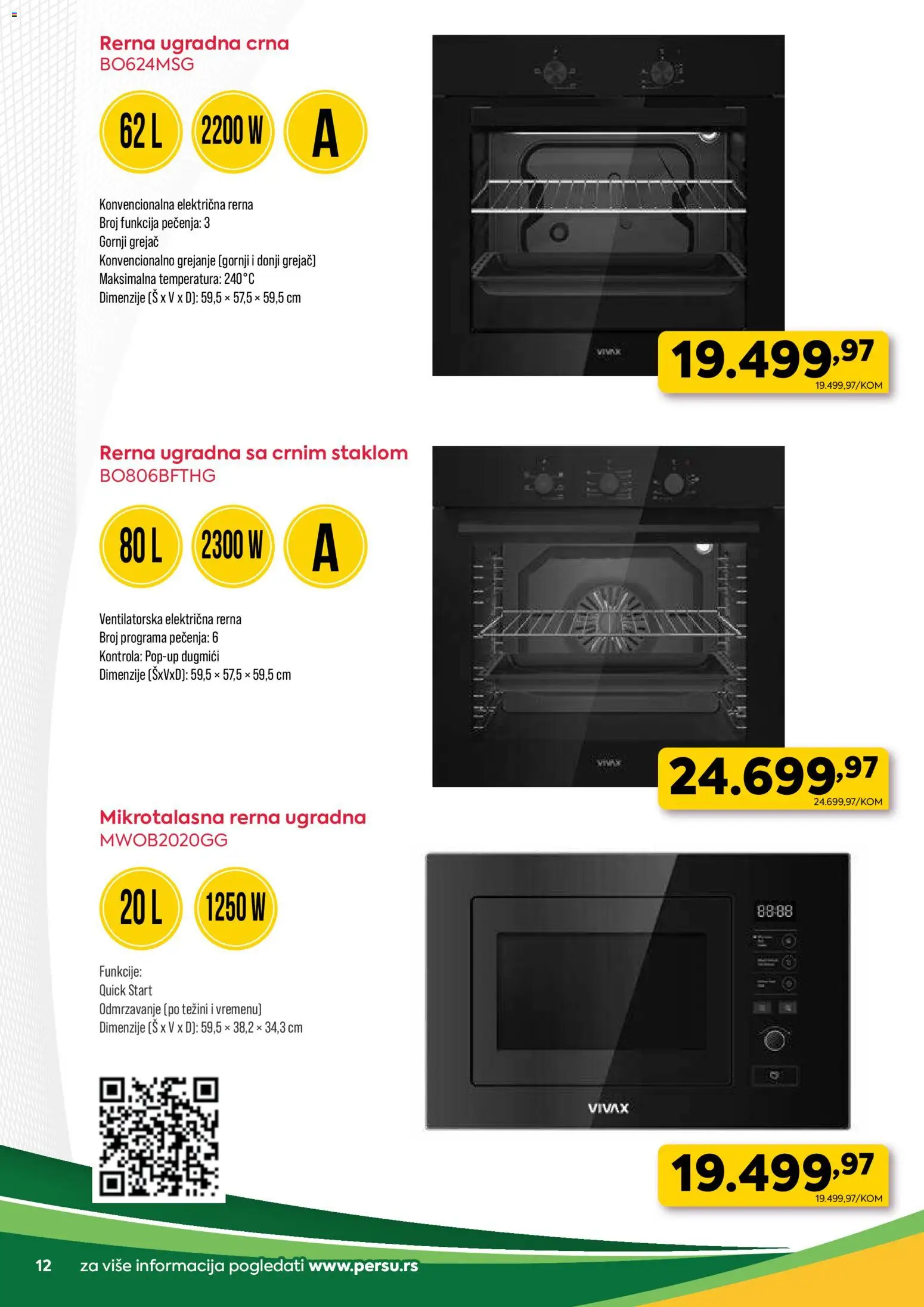 PerSu katalog - važi od 12.12.2025 | Strana: 12 | Proizvode: Rerna, Mikrotalasna rerna