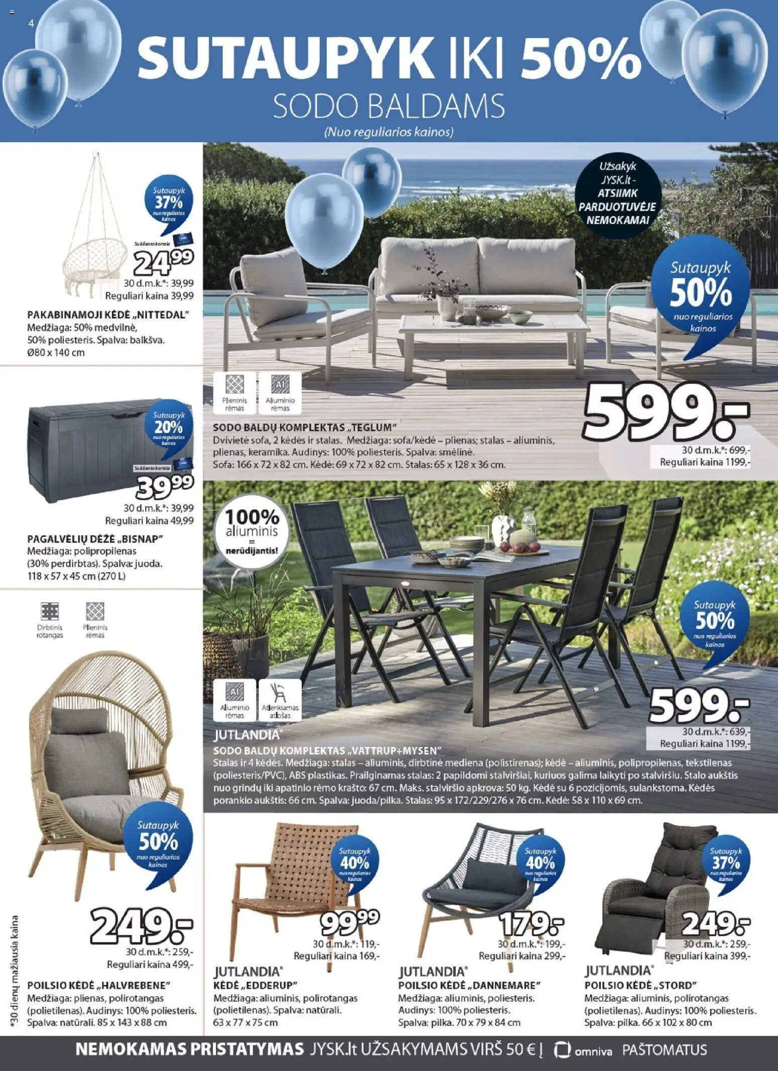JYSK akcijos nuo 14.04.2026 | Puslapis: 4 | Prekių: Sofa, Stalas, Kėdė, Dėžė