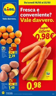 Anteprima del volantino Lidl Fresca e conveniente catalogo valido a partire dal 16.02.2026