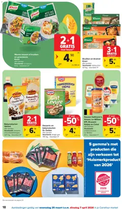 Carrefour market folder week 13 - Voorbeeld van een folder van Carrefour market, geldig van 25.03.2026 | Pagina: 18 | Producten: Pannenkoeken, Saus, La, Gyors rizs
