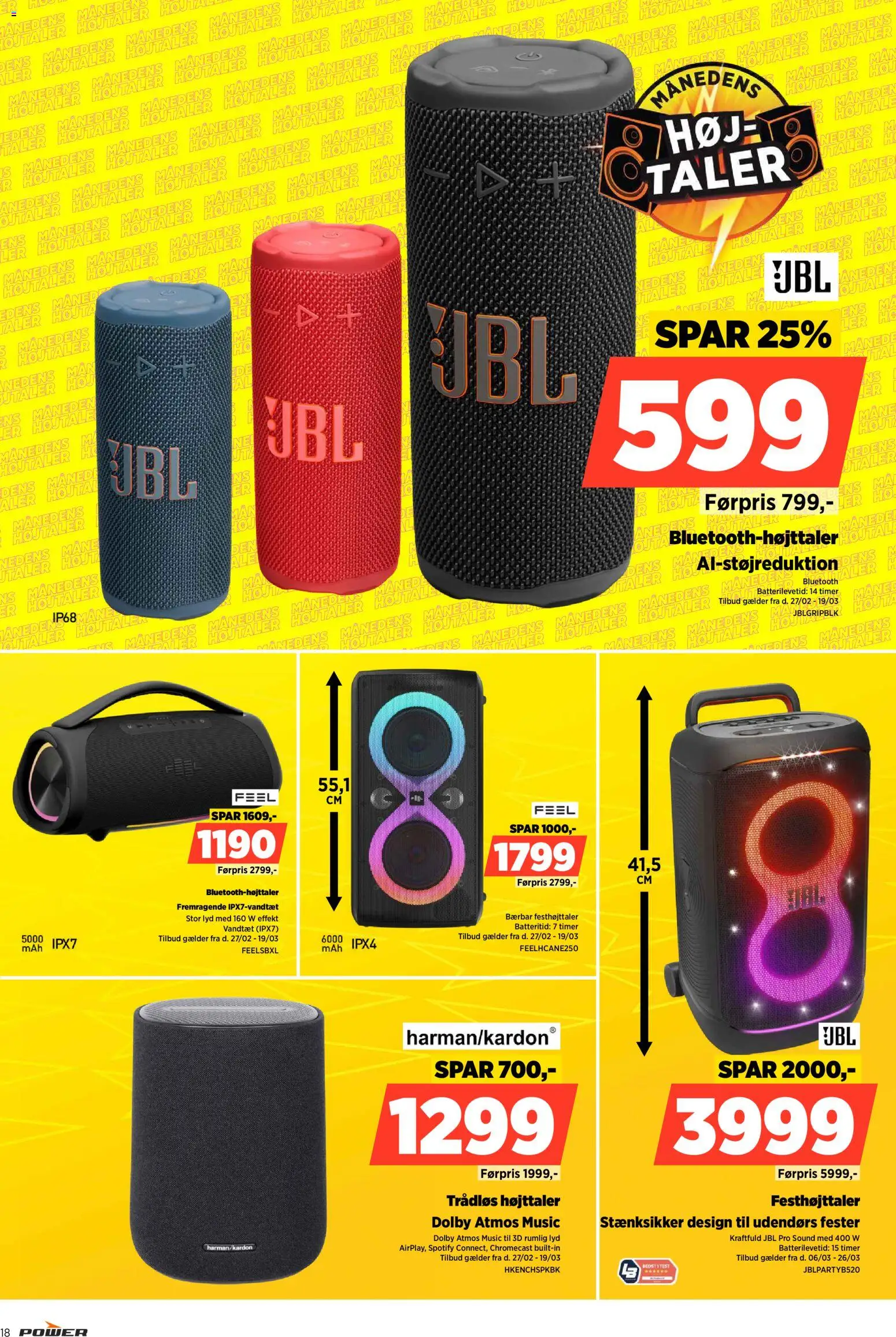 Power tilbudsavis – gyldig fra 03.04.2026 | Side: 18 | Produkter: Lyd, Højttaler