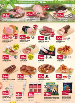 Náhled letáku Terno leták - Jarní speciál od 10.03.2026 | Strana: 2 | Produkty: Pražská šunka, Uzeniny, Salám Křemešník, Fuet