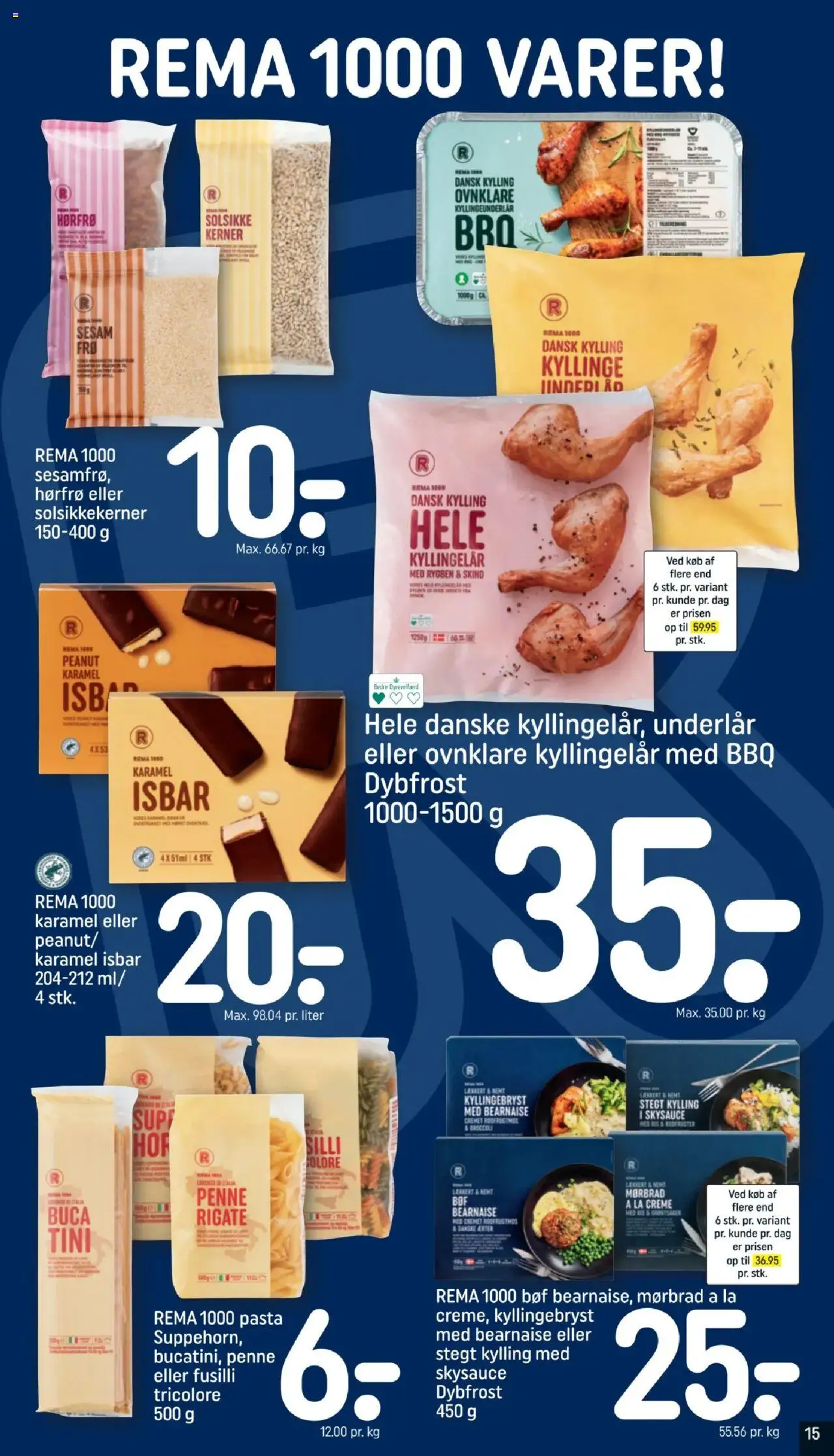 Rema 1000 Tilbudsavis gyldig fra 10.08.2025 | Side: 15 | Produkter: Creme, Solsikkekerner, Broccoli, Ærter