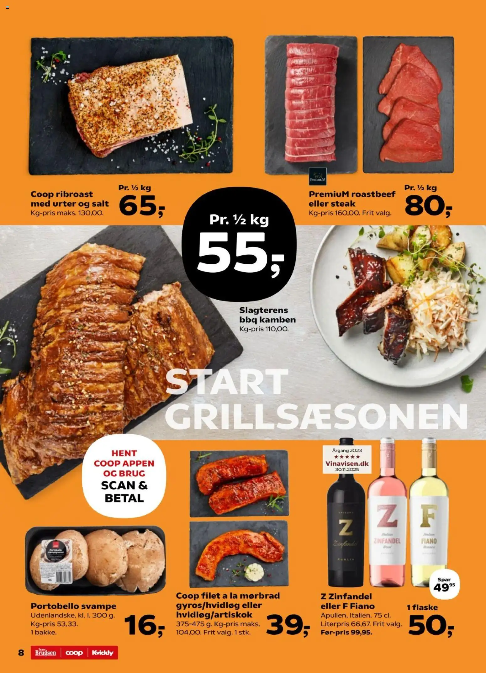 Kvickly tilbudsavis – gyldig fra 24.04.2026 | Side: 8 | Produkter: Svampe, Salt, Roastbeef