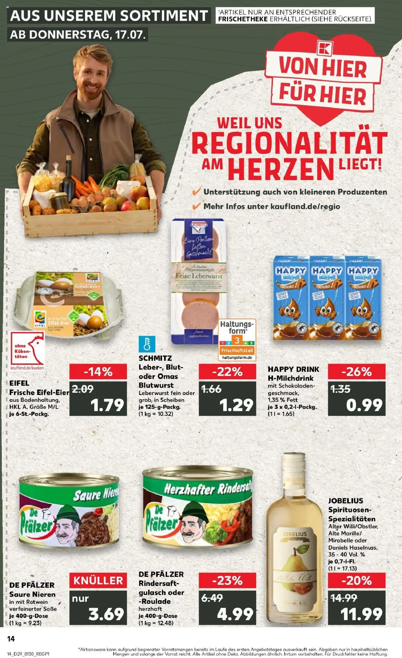 Kaufland prospekt Sinzig	 - gültig ab dem 16.07.2025 | Seite: 14 | Produkte: Rotwein, Soße, Gulasch
