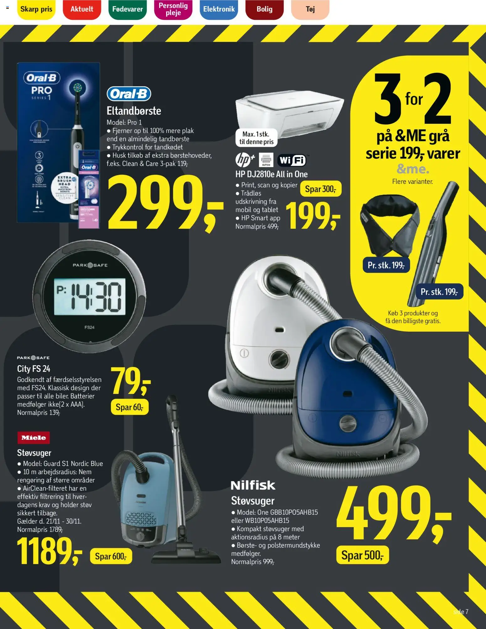 Føtex tilbudsavis – gyldig fra 21.11.2025 | Side: 7 | Produkter: Børste, Tandbørste, Eltandbørste, Støvsuger