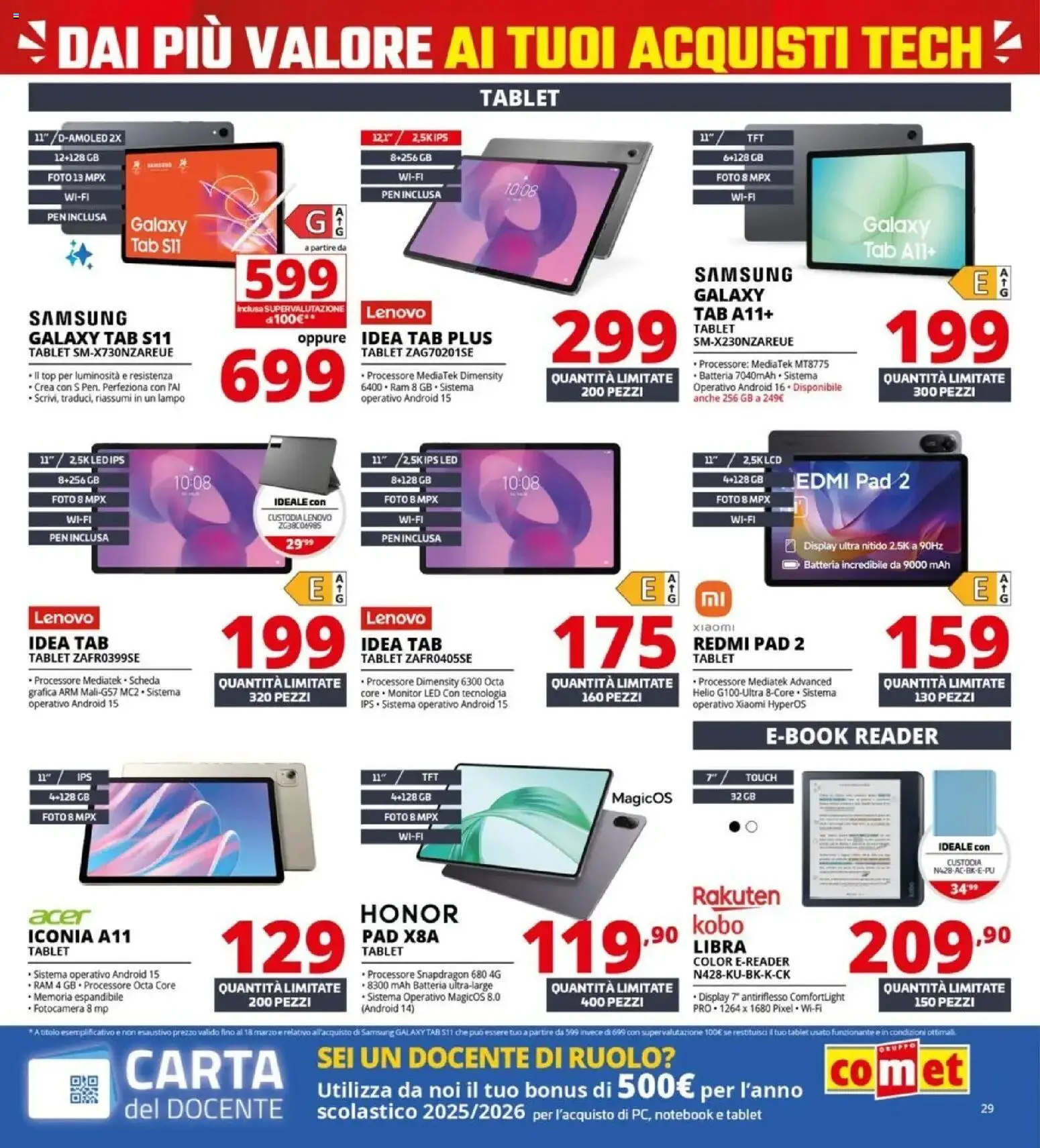 Volantino Comet del 05.03.2026 | Pagina: 29 | Prodotti: Notebook, Top, Fotocamera, Batteria