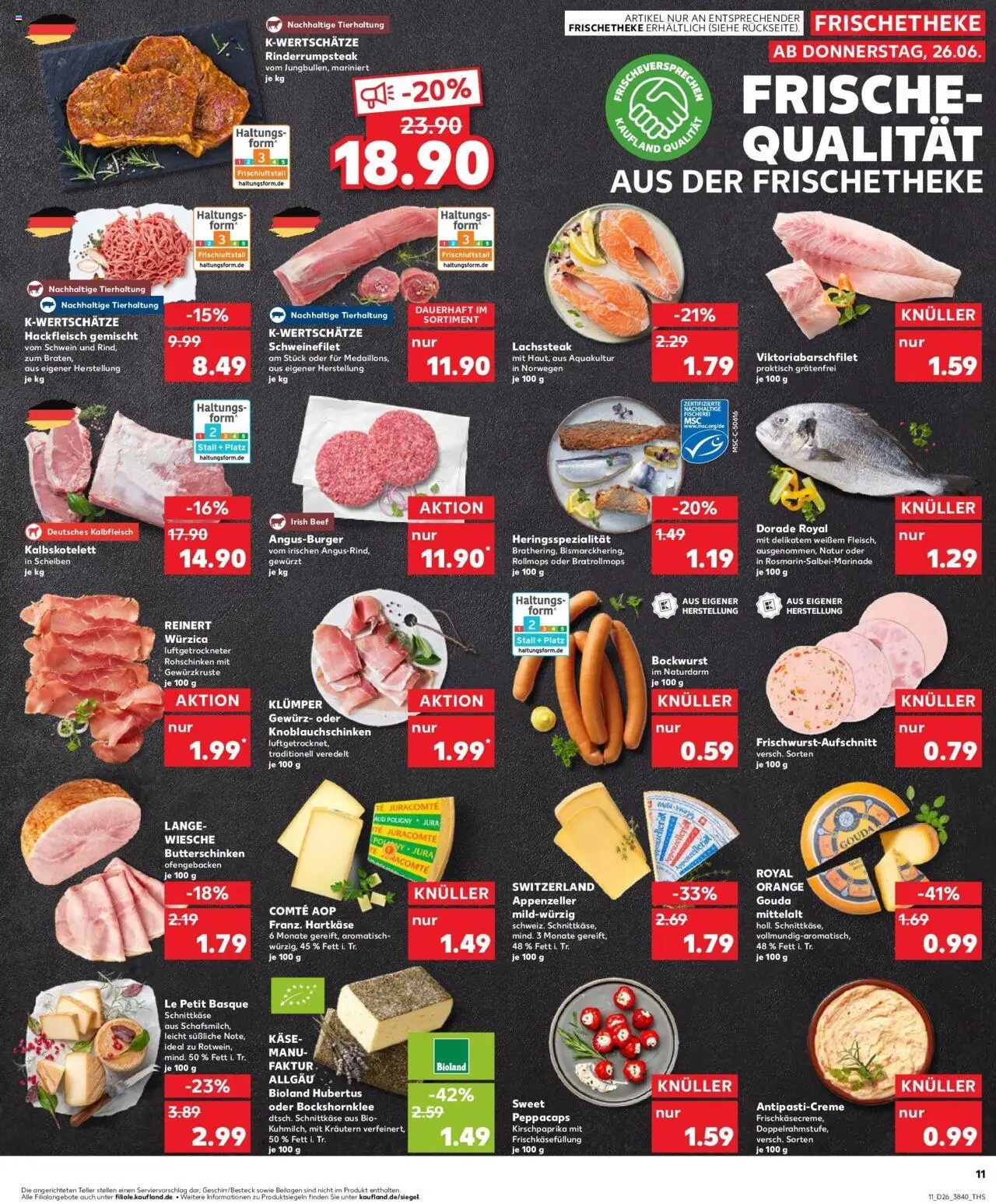 Kaufland prospekt Landstuhl	 - gültig ab dem 29.06.2025 | Seite: 22 | Produkte: Dorade, Gouda, Burger, Steak