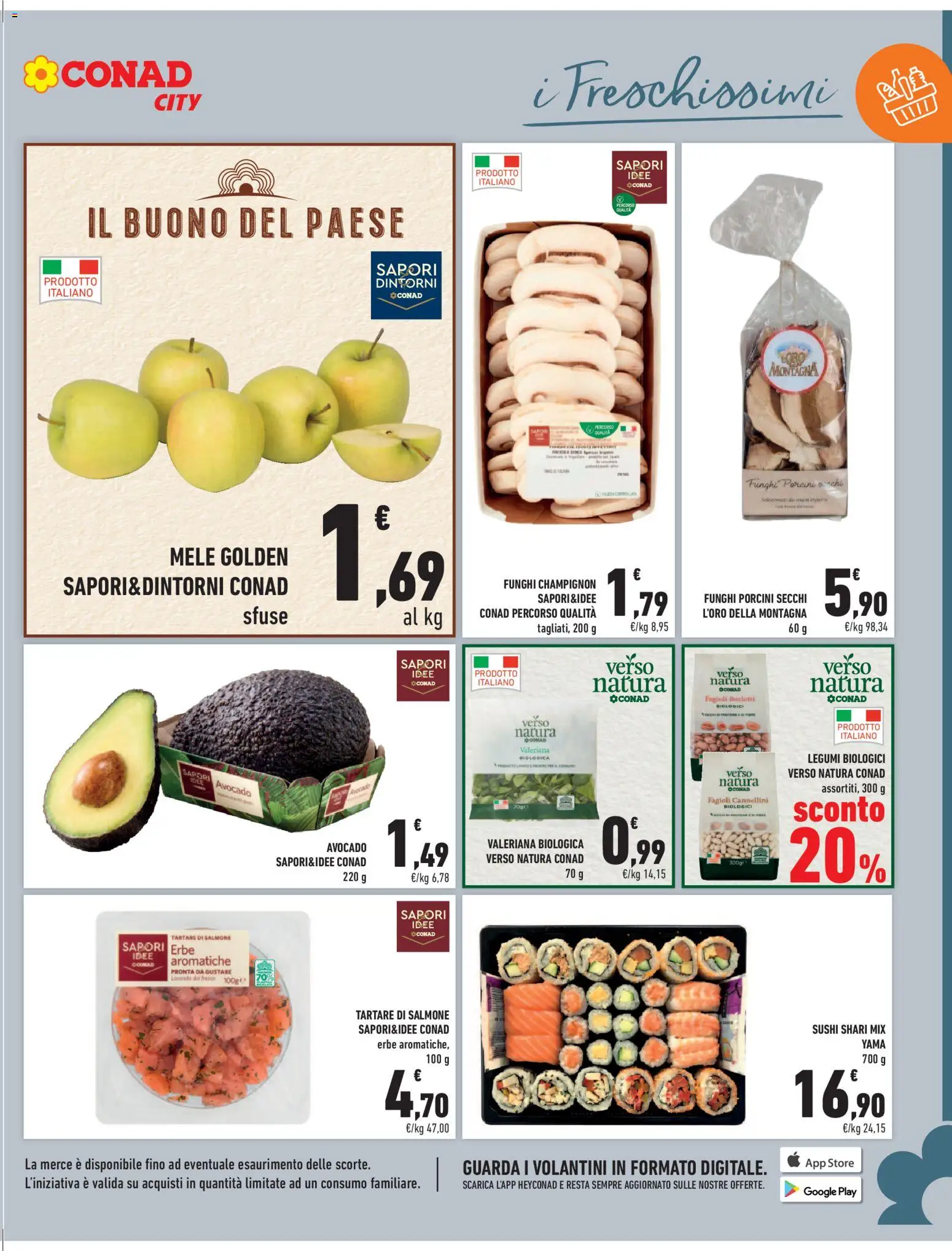 Volantino Conad del 24.10.2025 | Pagina: 9 | Prodotti: Mele, Avocado, Cannellini, Fagioli