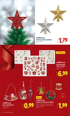 Pré-visualização Enfeites de Natal para Pendurar, Enfeites de Natal para Pendurar. Indicado apenas para espaços interiores. Número de unidades consoante modelo válido de 22.10.2025 | Página: 6 | Produtos: Enfeites de natal, Árvore de natal