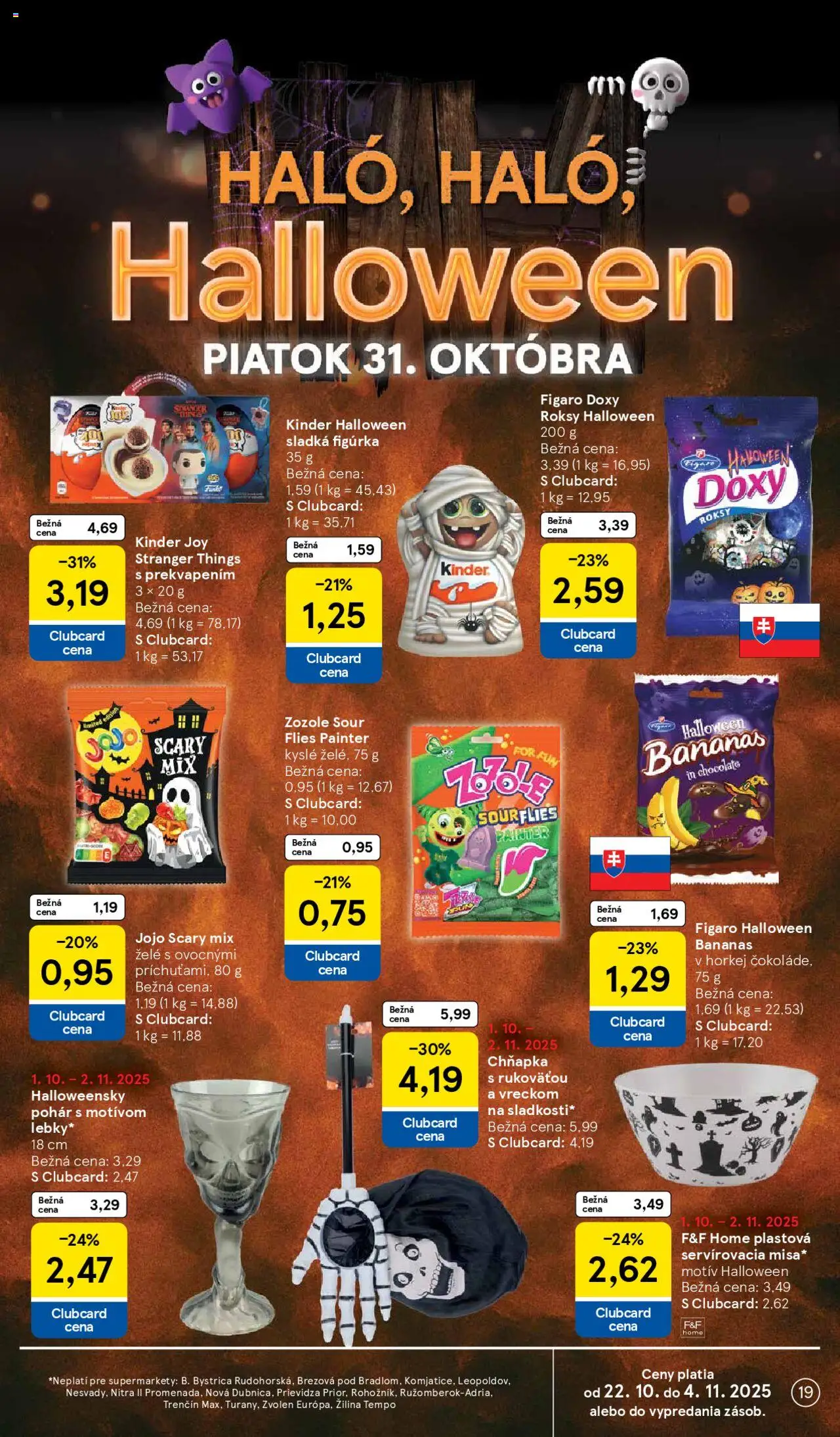 Nové Tesco akcie – leták je platný od 22.10.2025 | Strana: 19 | Produkty: Kinder