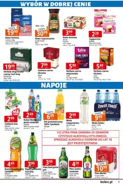 E.Leclerc Gazetka - Radom od 28.07.2025 | Strona: 7 | Produkty: Napoje, Cappuccino, Warka, Sok