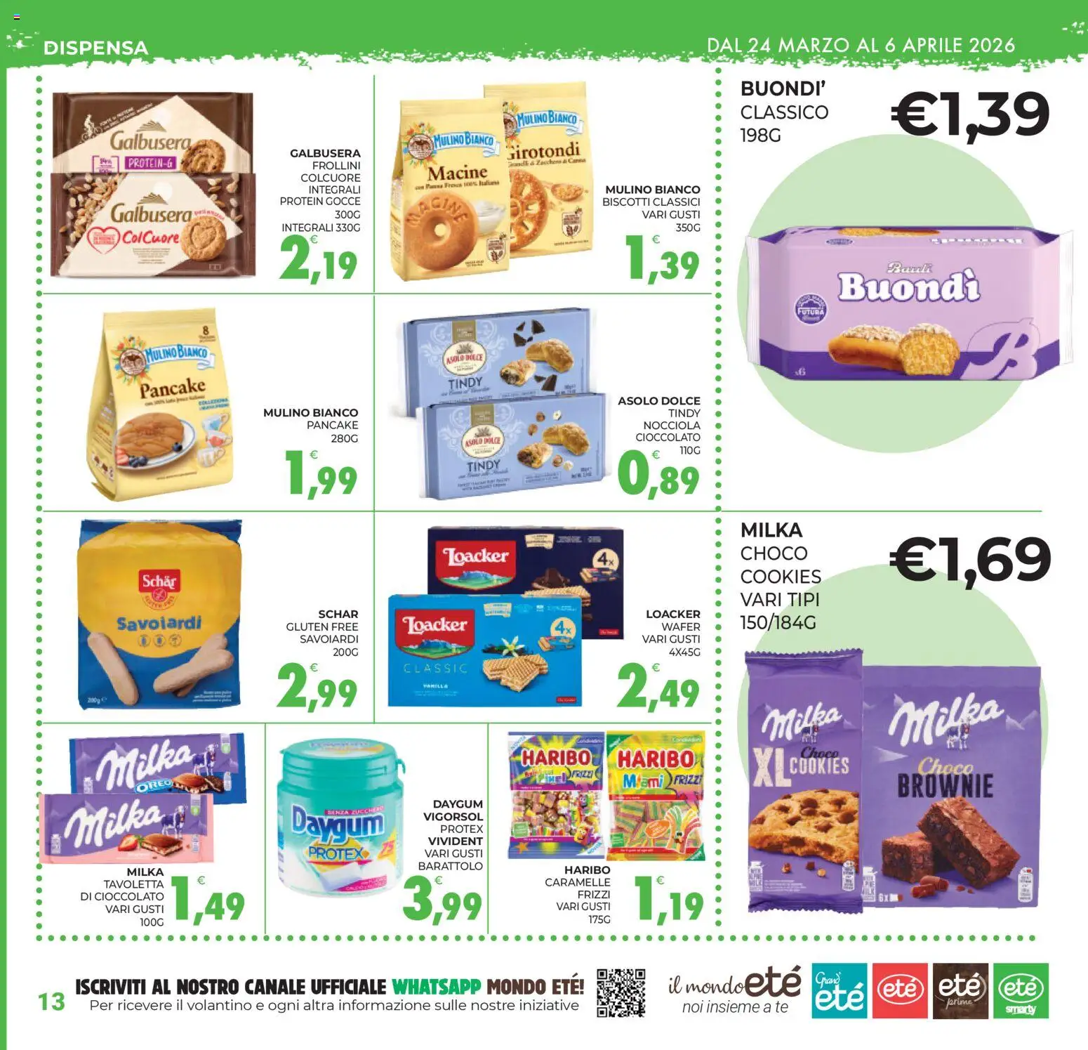 Volantino Eté del 24.03.2026 | Pagina: 13 | Prodotti: Cioccolato, Tè, Caramelle, Savoiardi