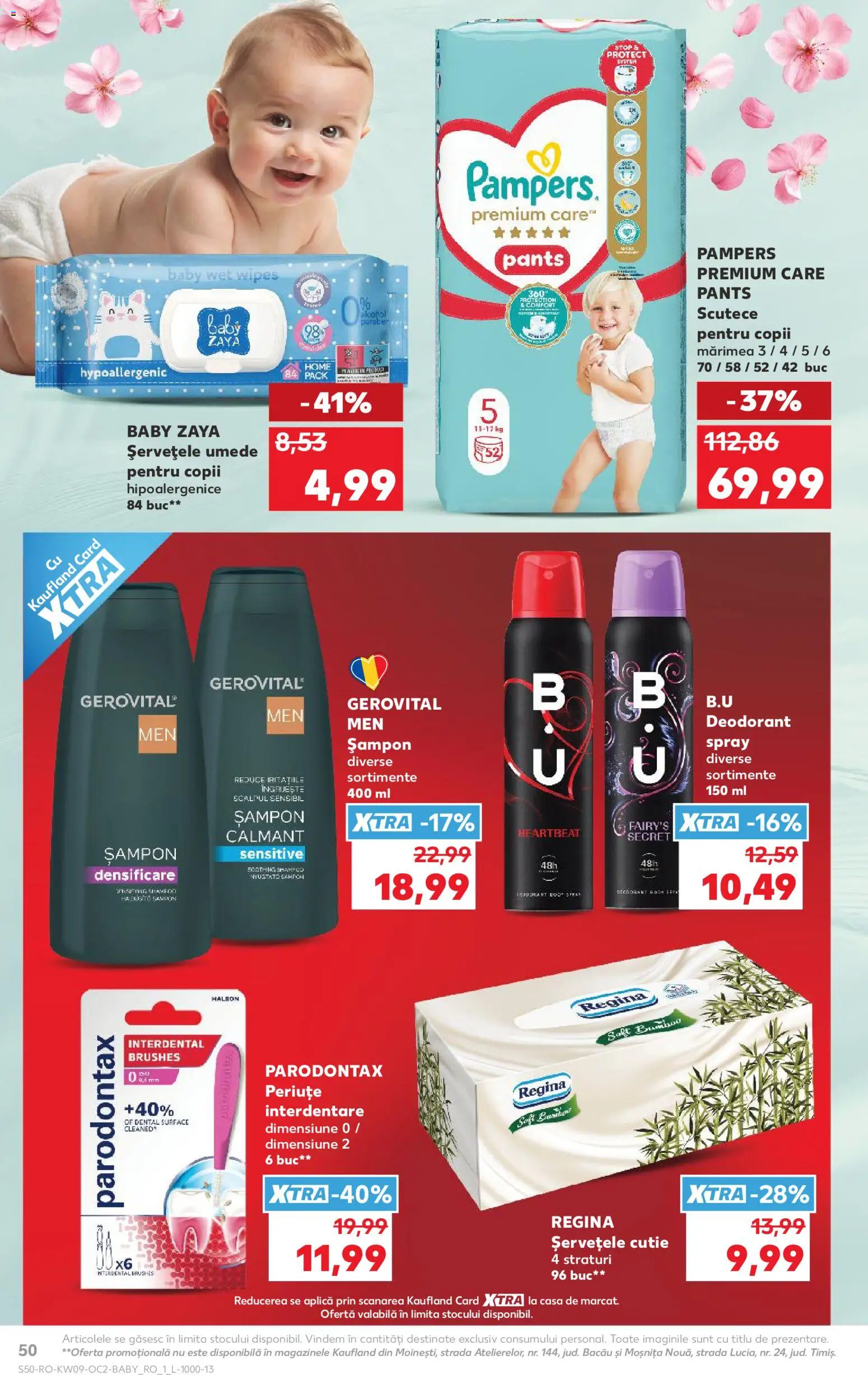 Noul catalog Kaufland – valabil de la 25.02.2026 | Pagină: 50 | Produse: Cutie, Șampon, Deodorant, Șervețele umede