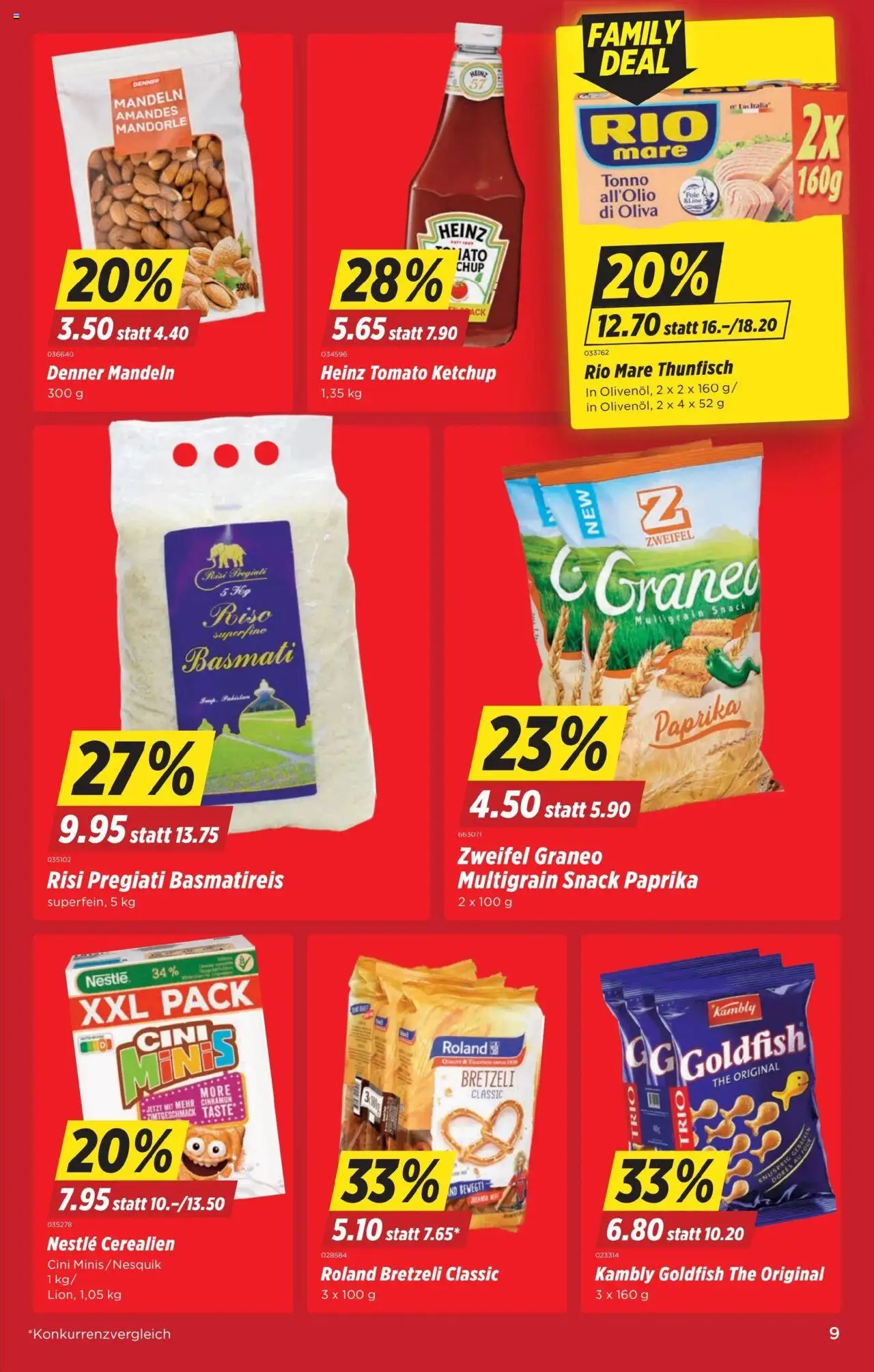 Denner Aktionen – gültig ab 21.10.2025 | Seite: 9 | Produkte: Basmatireis, Ketchup