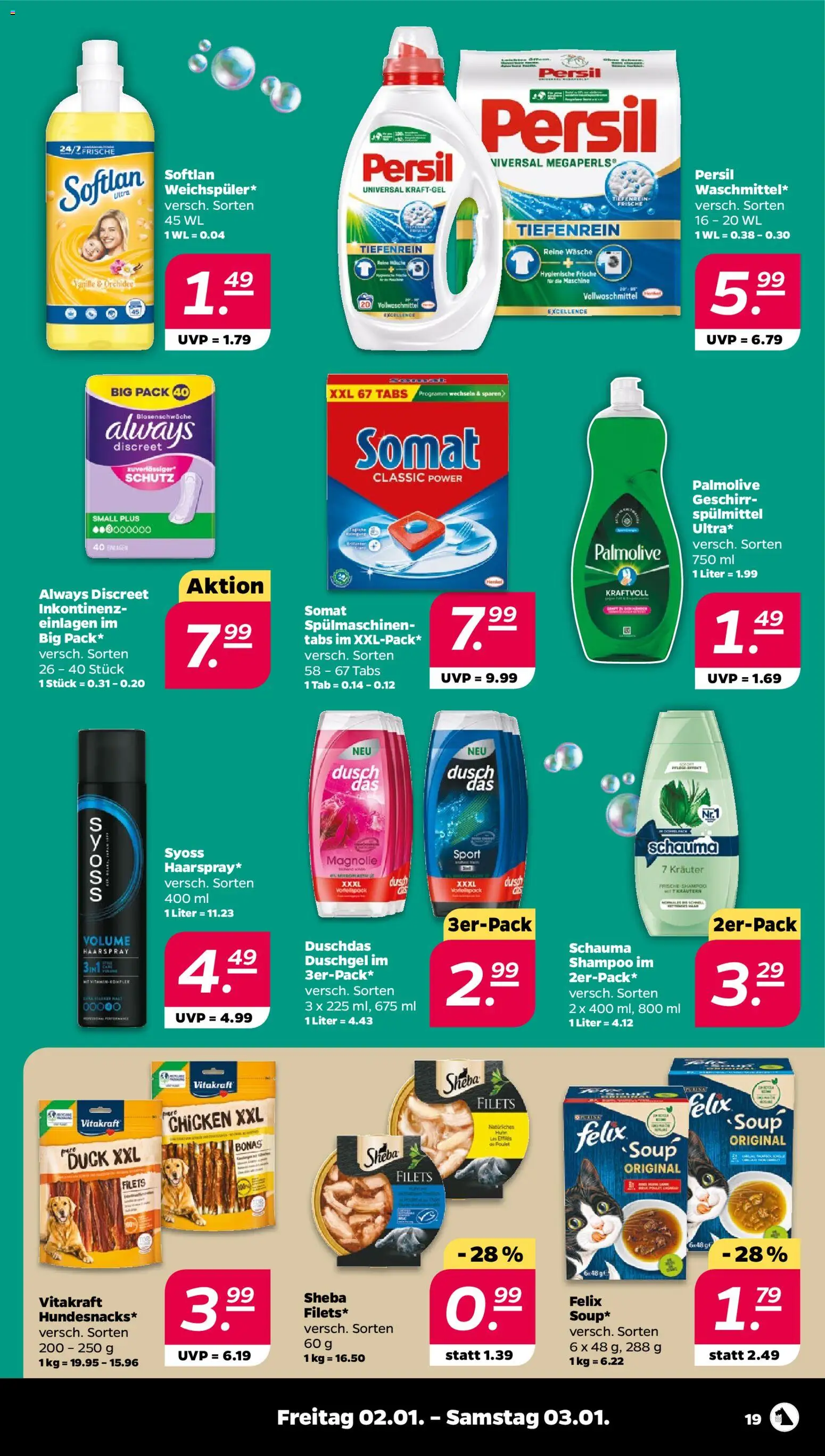Netto Prospekt 	 – gültig ab 29.12.2025 | Seite: 19 | Produkte: Orchidee, Shampoo, Duschgel, Persil