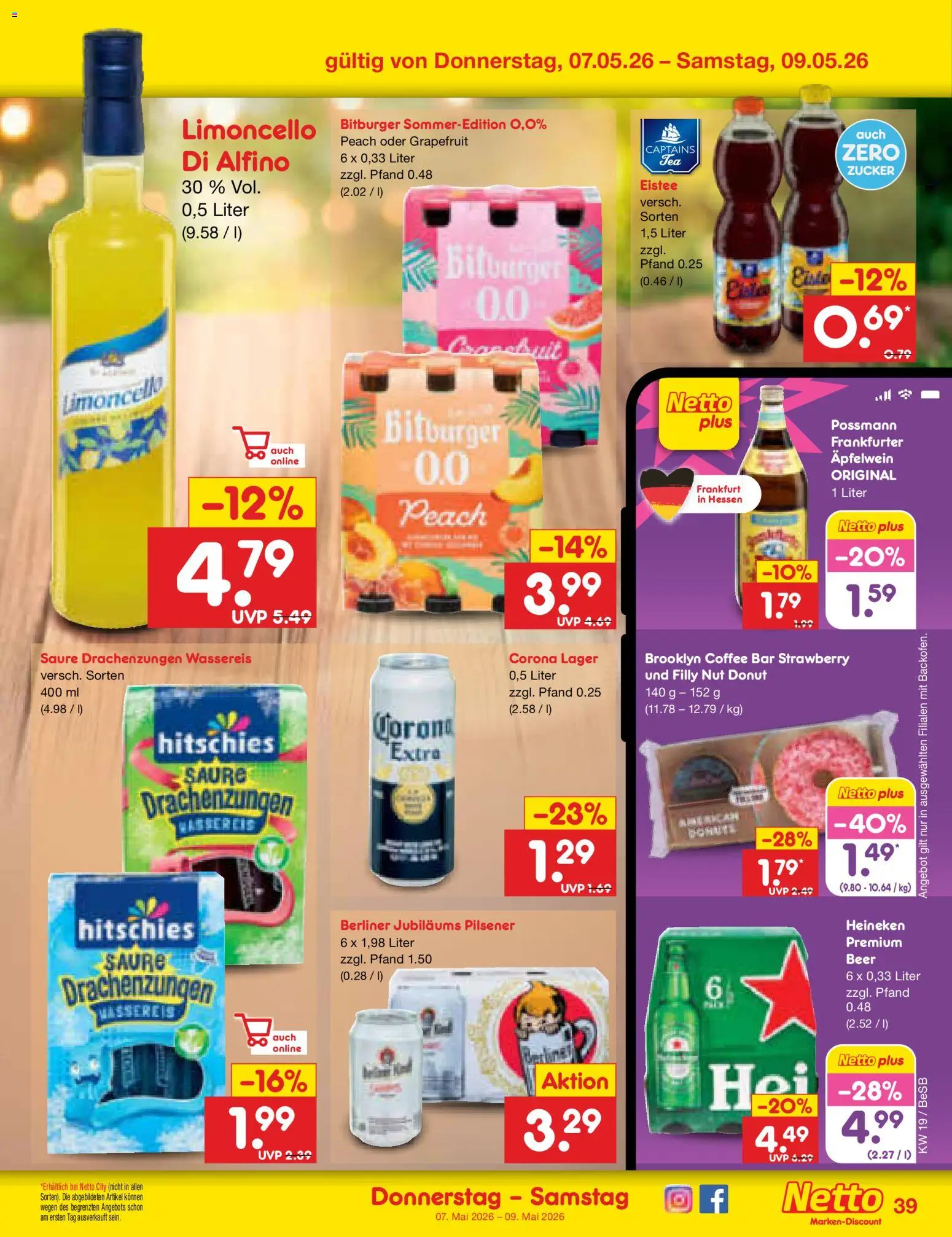 Netto Marken-Discount Prospekt 	 – gültig ab 04.05.2026 | Seite: 55 | Produkte: Berliner, Bitburger, Zucker, Limoncello